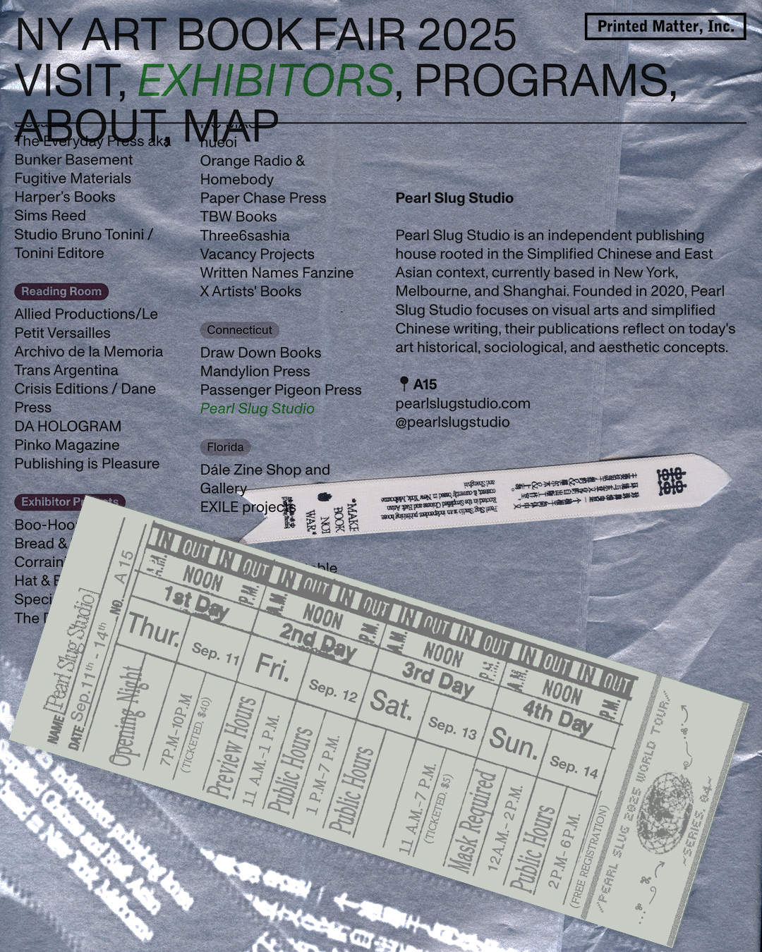 /2025 World Tour/ Series. 04 (New York Art Book Fair)   ⎯ Sep. 2025