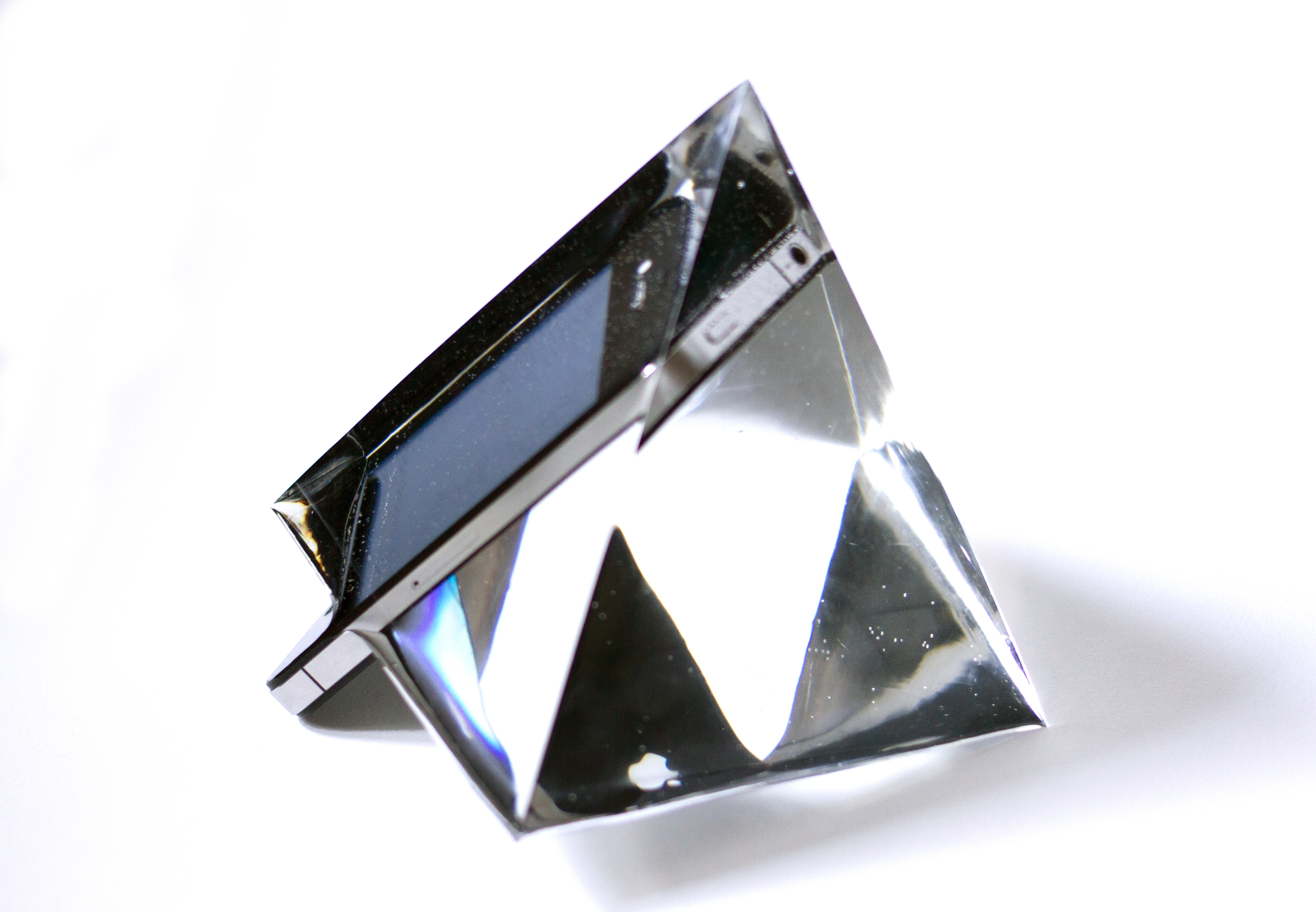 Worry Stone, 2020, 5"x5"x4". iPhone 4S, epoxy resin