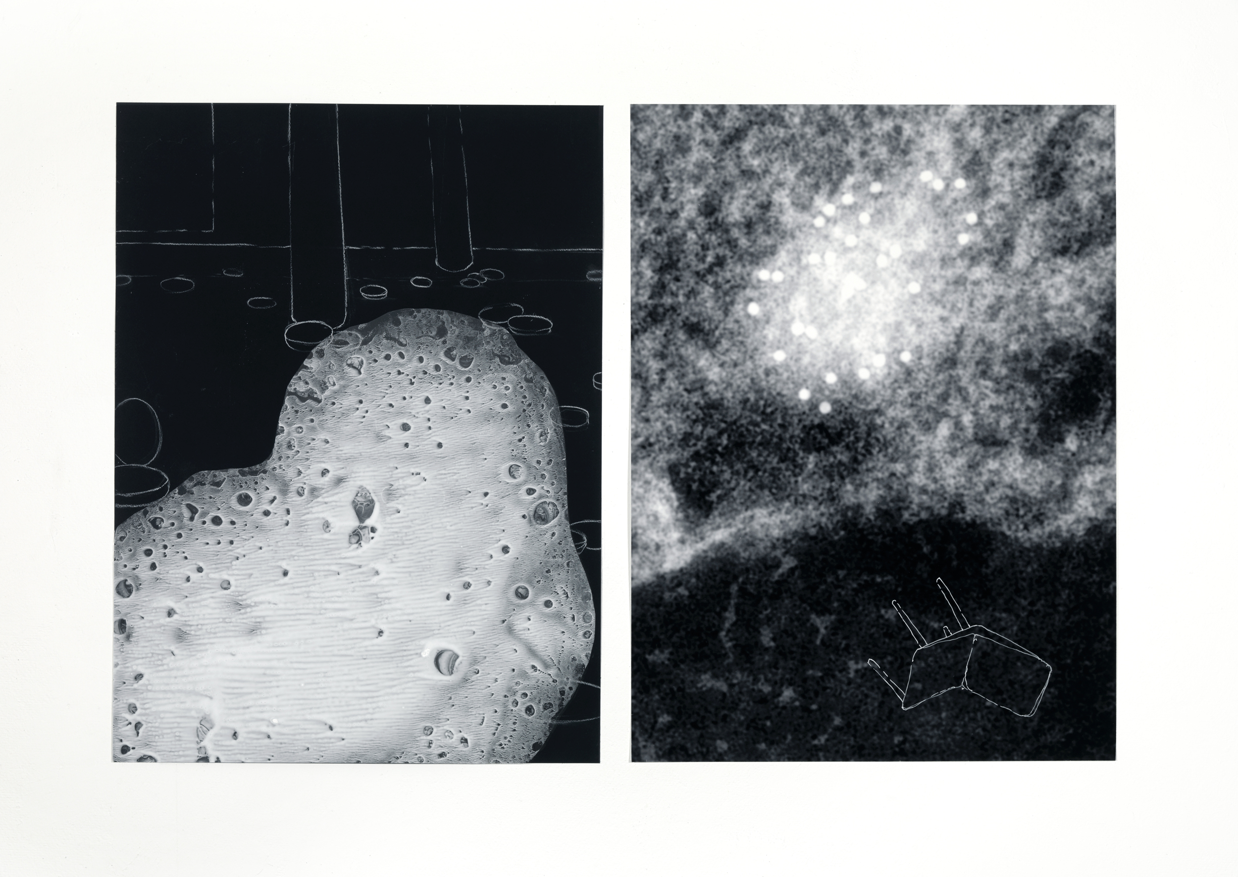 Portrait of Suzanne U. 8, 2011 Gouache pen on paper/inkjet print, acrylic paint on polyester 65 x 98 cm