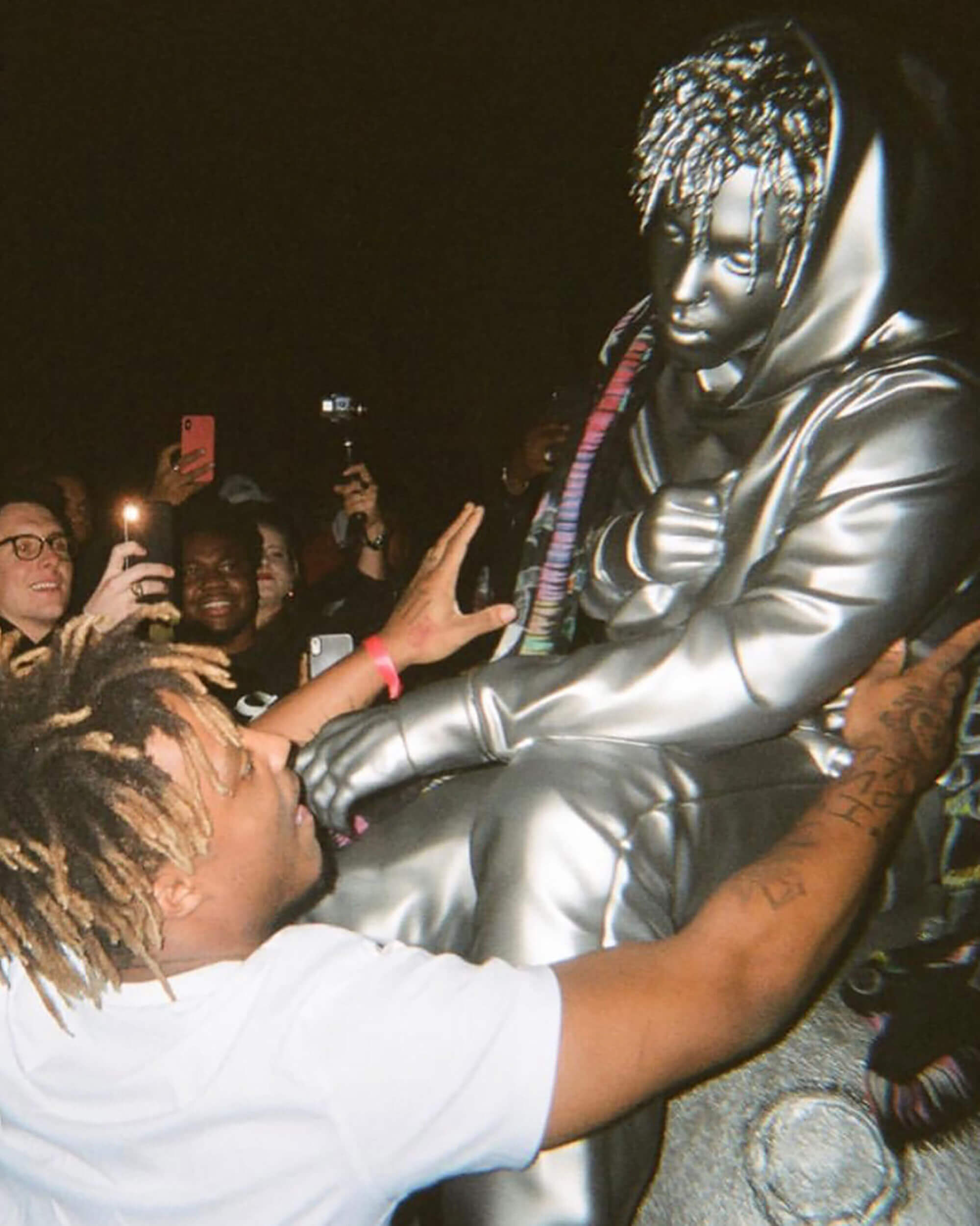 Juice Wrld statue brookyln Museum Spotify RapCaviar Pantheon 2019 creative direction cecilia azcarate