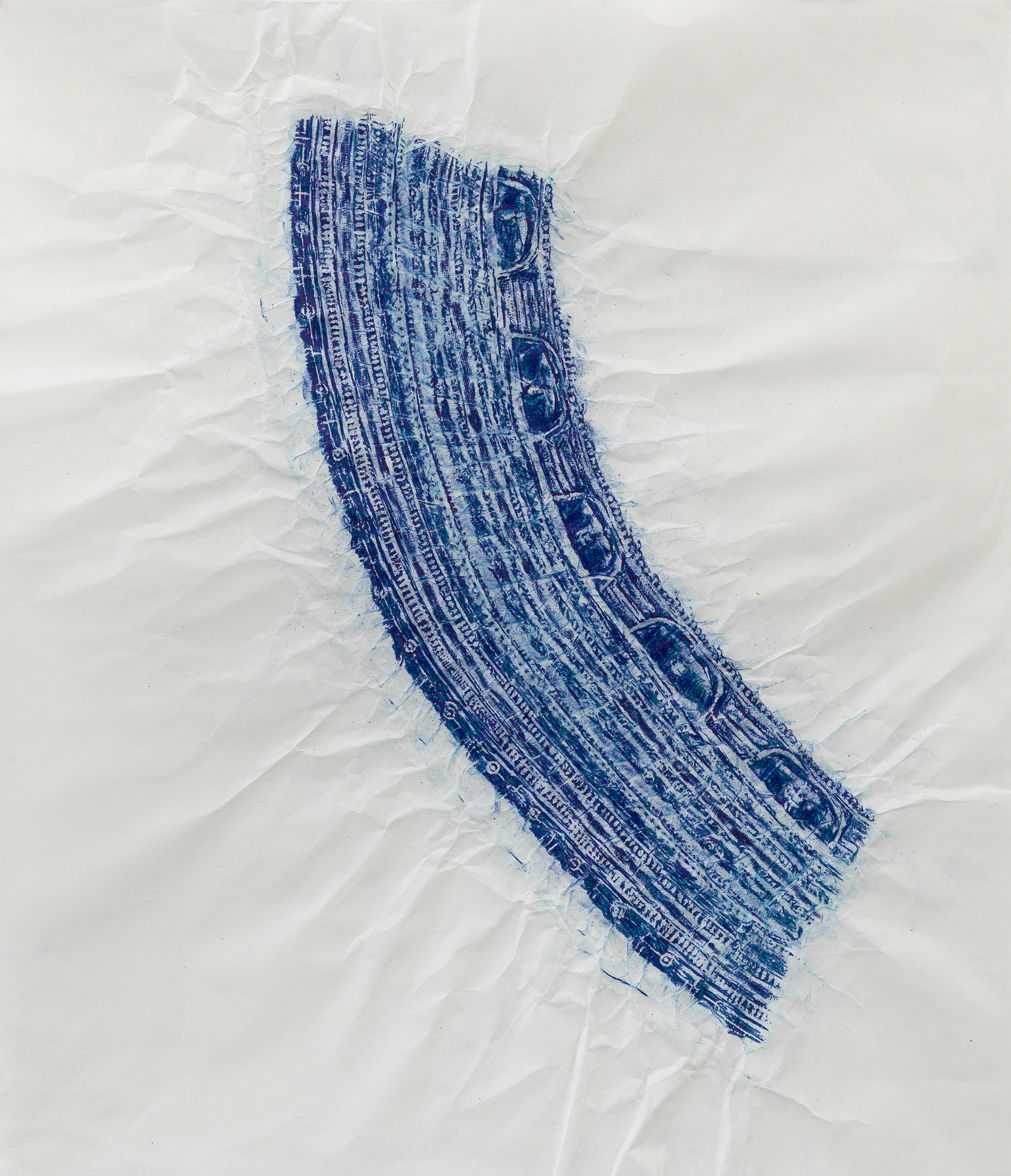 Chess Piece, 2015. Frottage, 18 x 21 inches