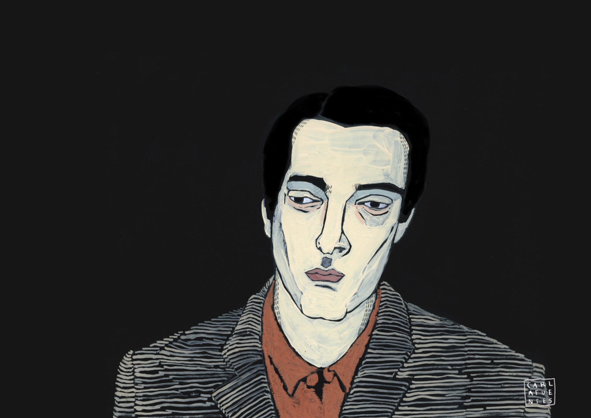 Agent Cooper. Gouache on paper. 2015