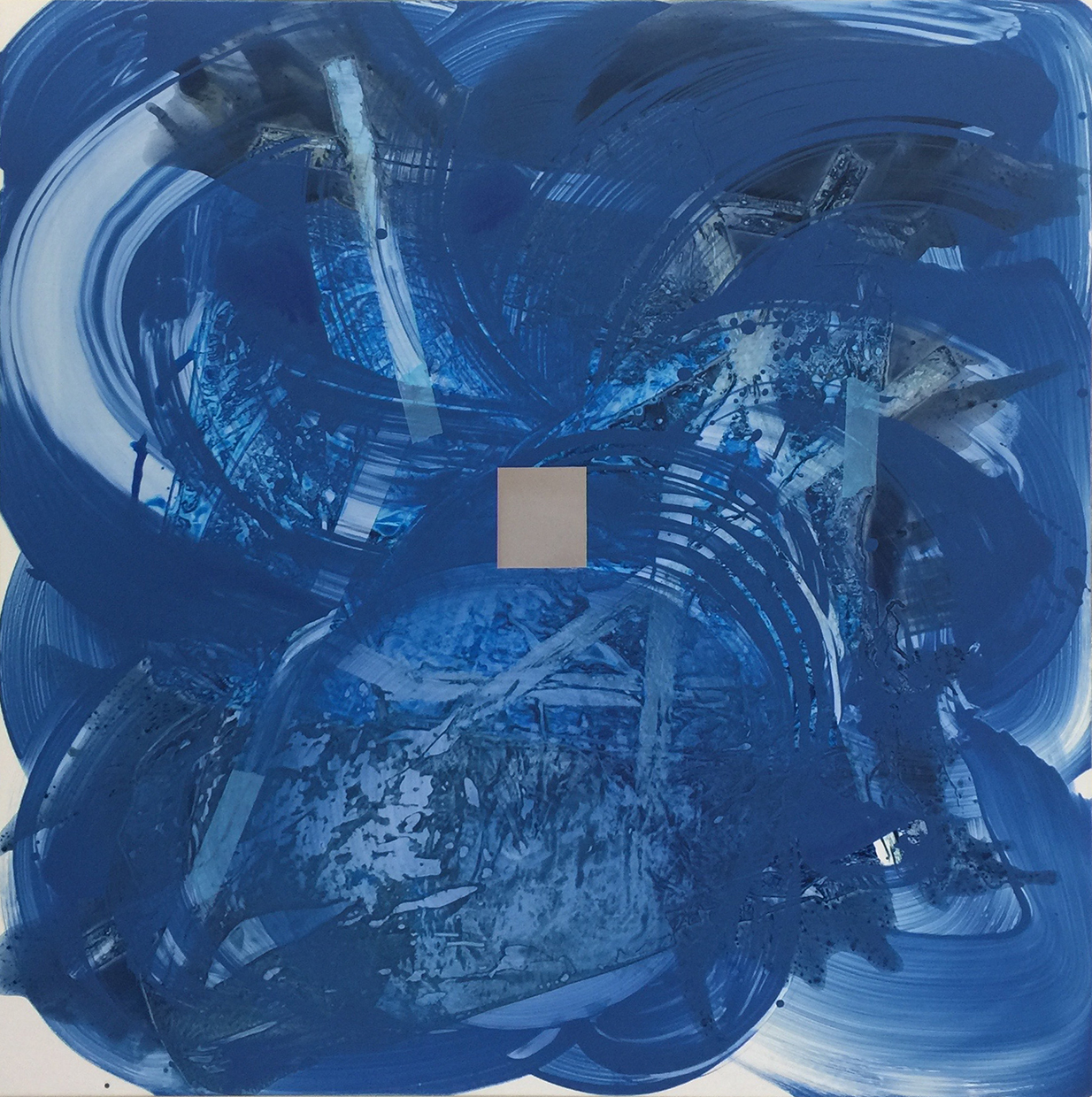 Untitled, acrylic on polyester canvas, 47" x 48", 120 x 122 cm