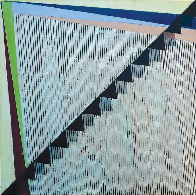 Sawtooth, 2014 oil on wood, 30.5 x 30.5cm*
