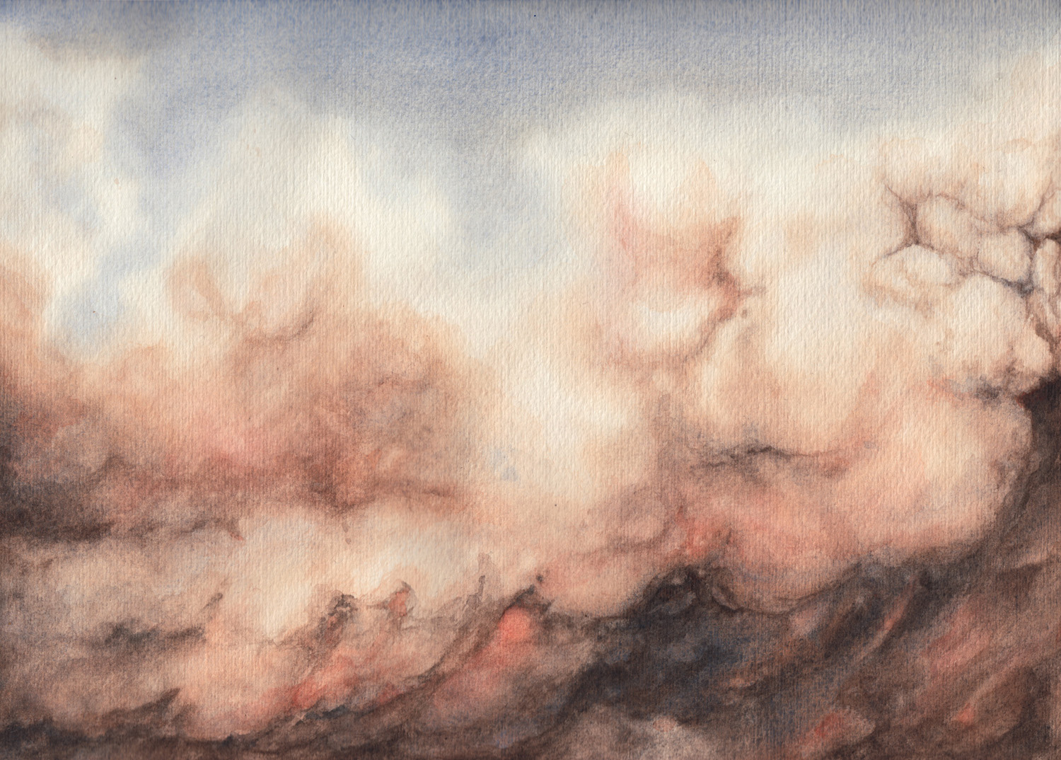 Iceland Study 2, Watercolour on Paper, 355 x 430mm, 2018