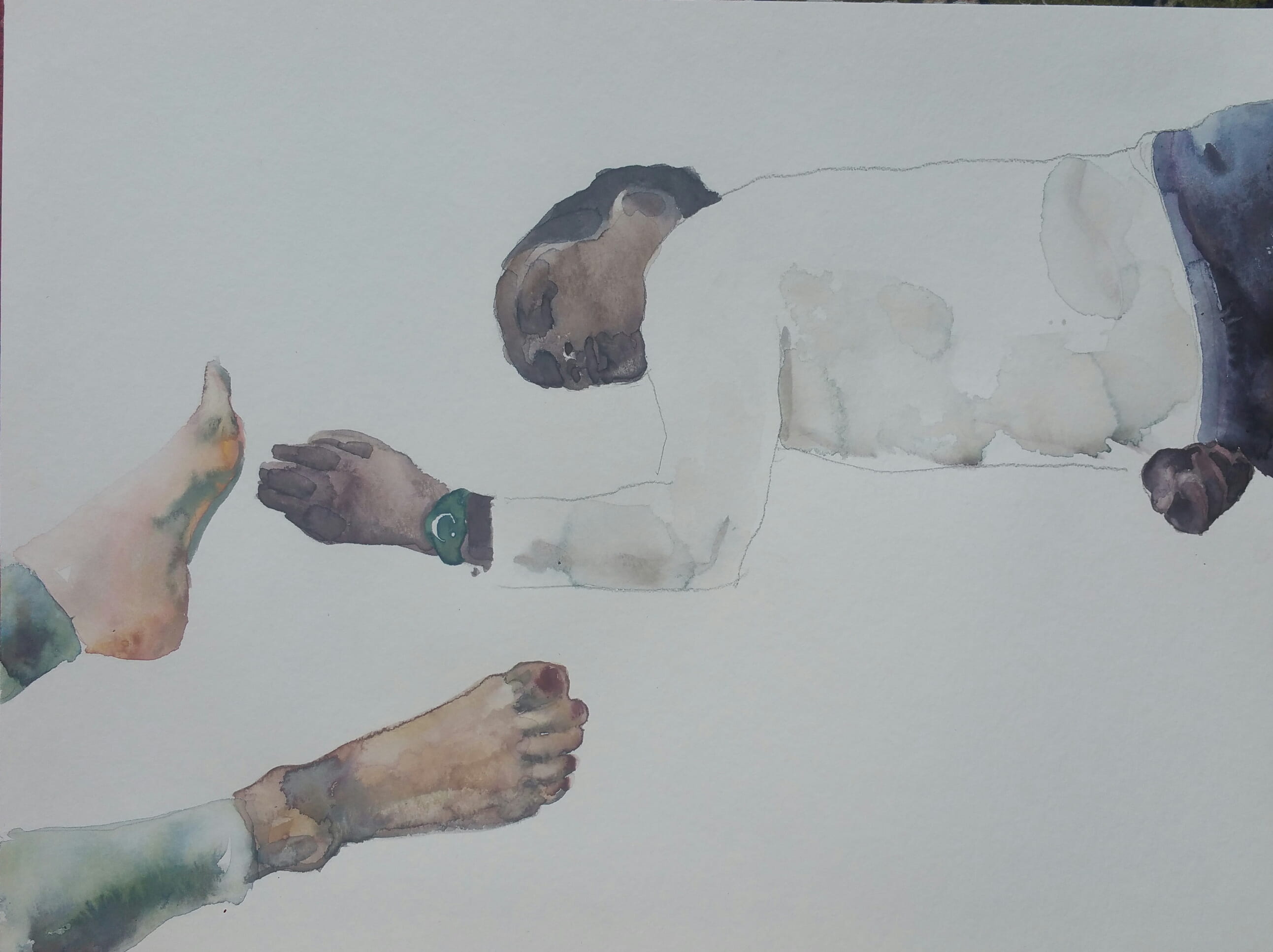 Spiral 1, aquarelle, 30x40cm, 2020