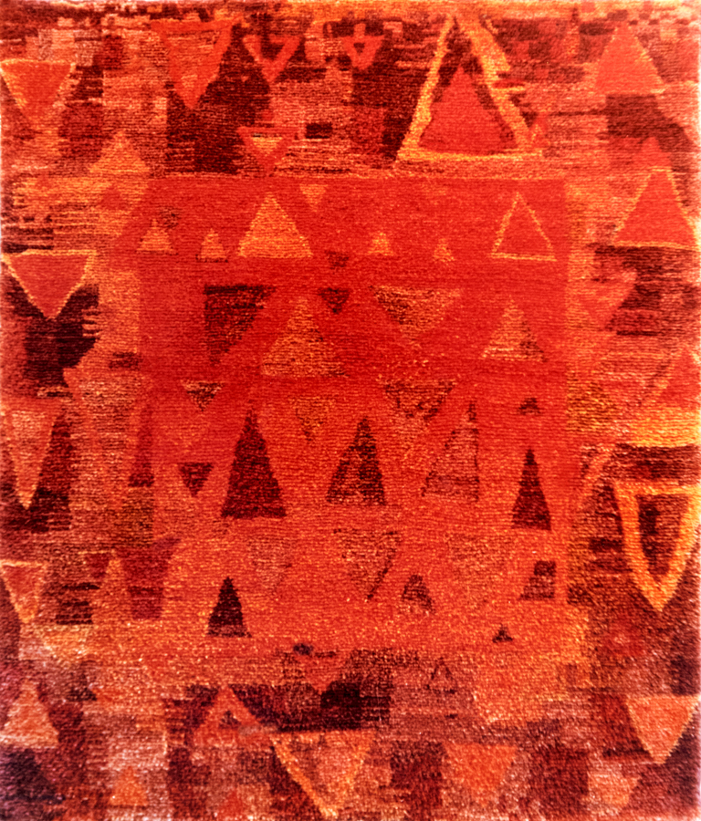 Handwoven wool carpet. Limited edition. 1960's
