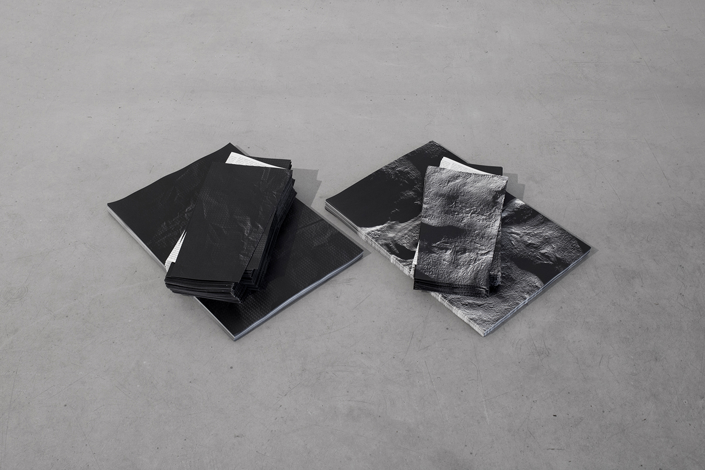 [Installation view: Exhibition text, Depths,Cuts and Grains, Prospekto Galerija, Lithuania, 2018]      