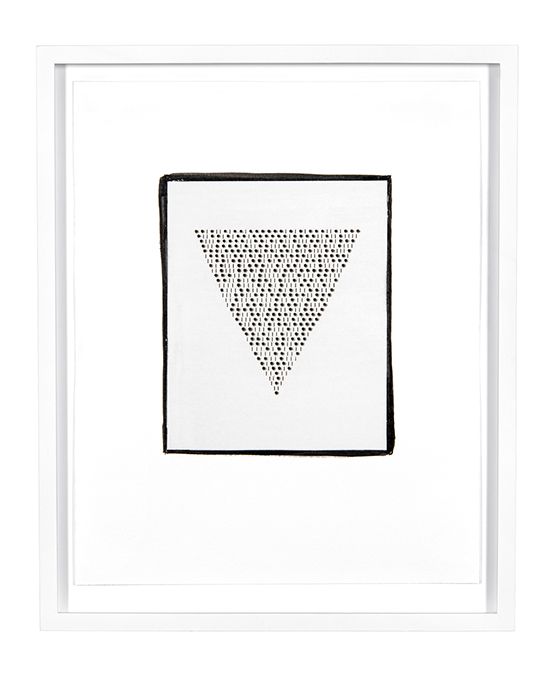 The Wake (Black Pollen) 2023Sunlight/Moonlight black pollen drawing and potassium dichromate emulsion on watercolour paper in artist's frame15.5 x 12.5 inches, framed