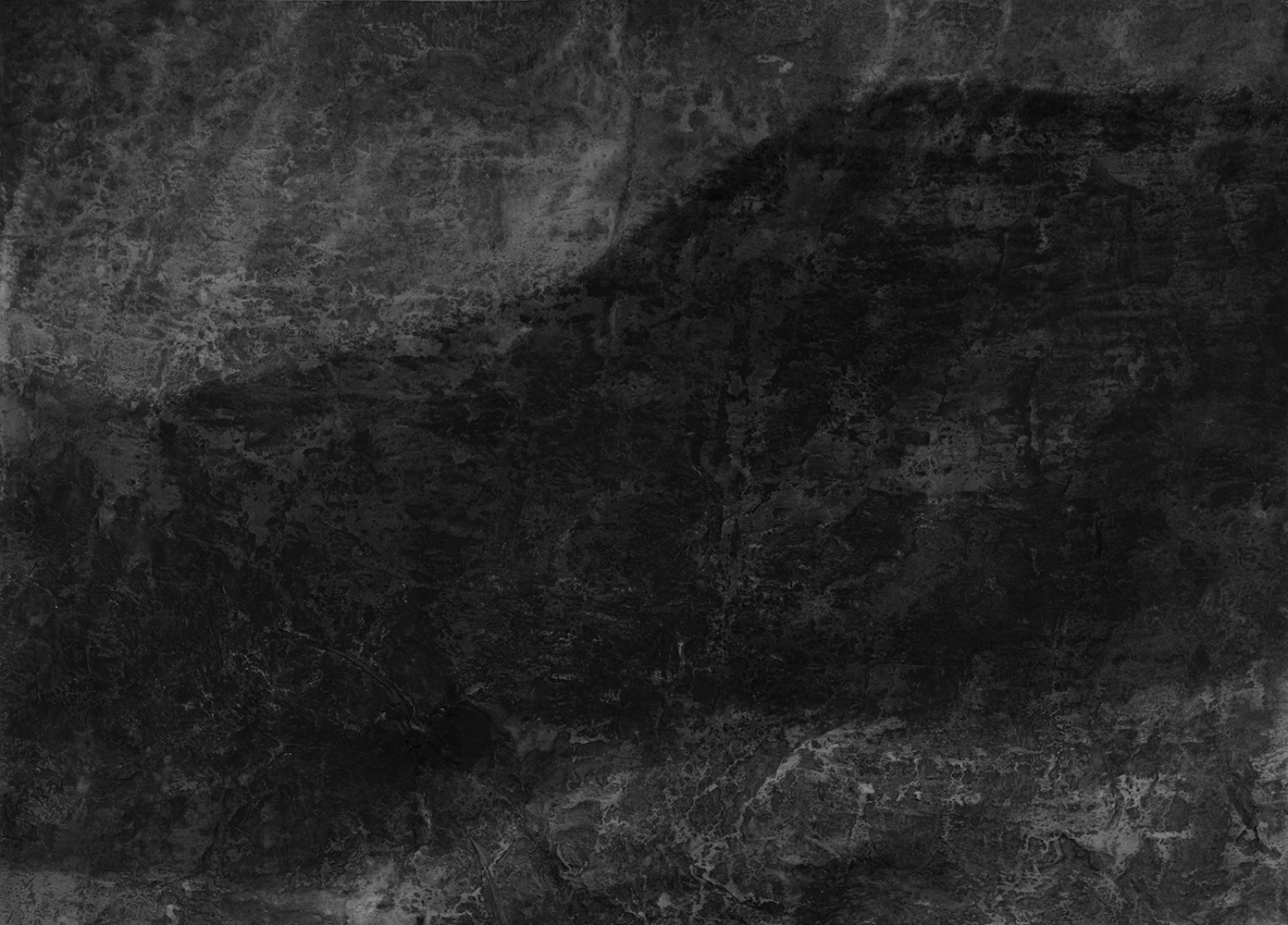 Mont analogue (XXXIX) [Analogous Mount (XXXIX)]Indian ink & methylcellulose on canvas154 x 214 cm, 2025