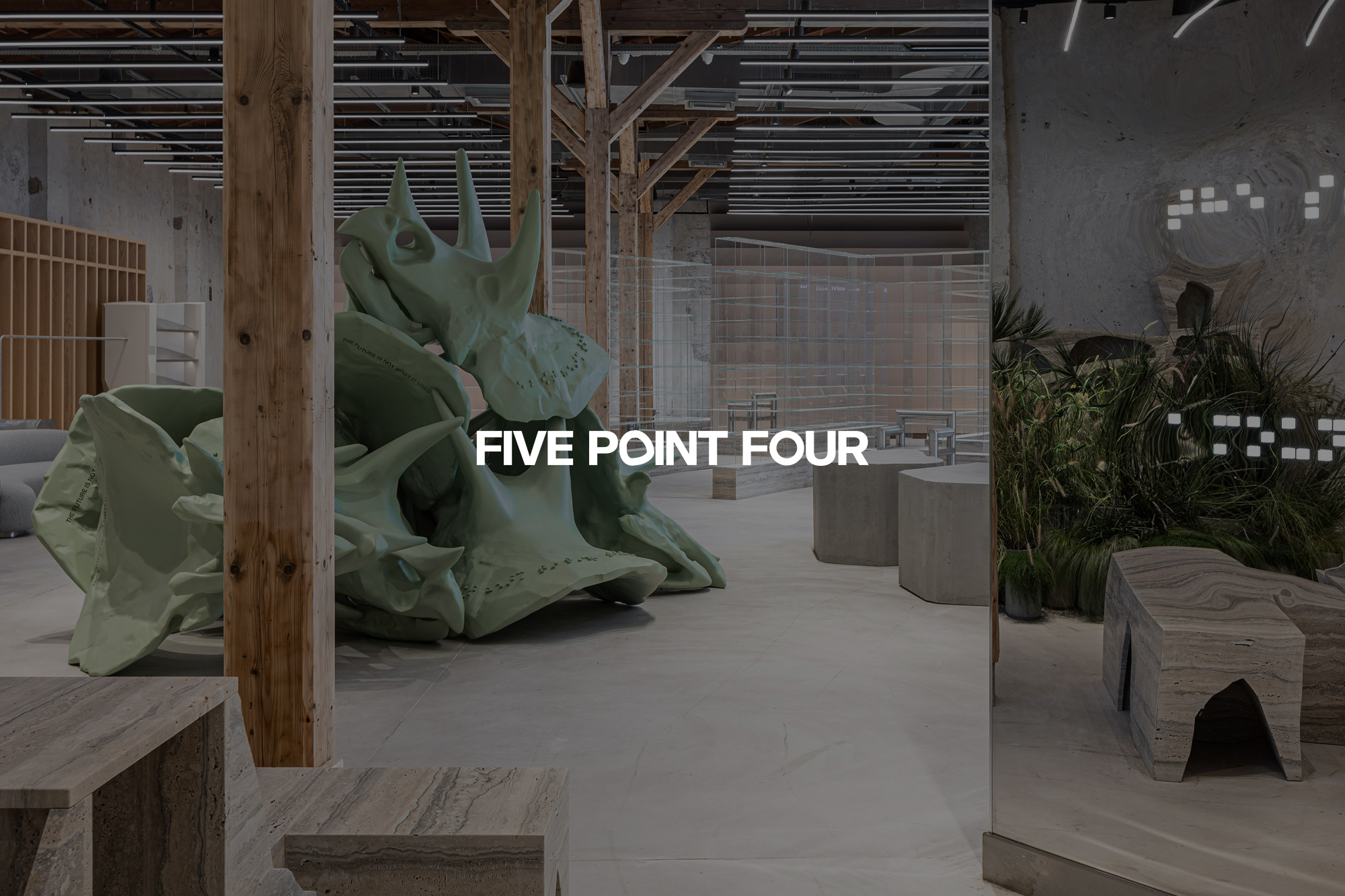 Logo design and brand identity for FIVE POINT FOUR Store, 2022 Photography: Amit Geron, Interior Design: Roy Nachum