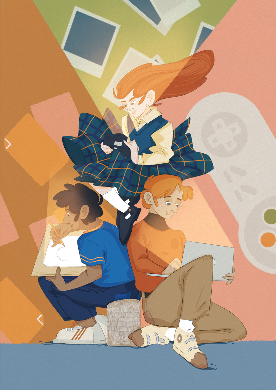 Poster for the international visual arts contest for San Patricio School.