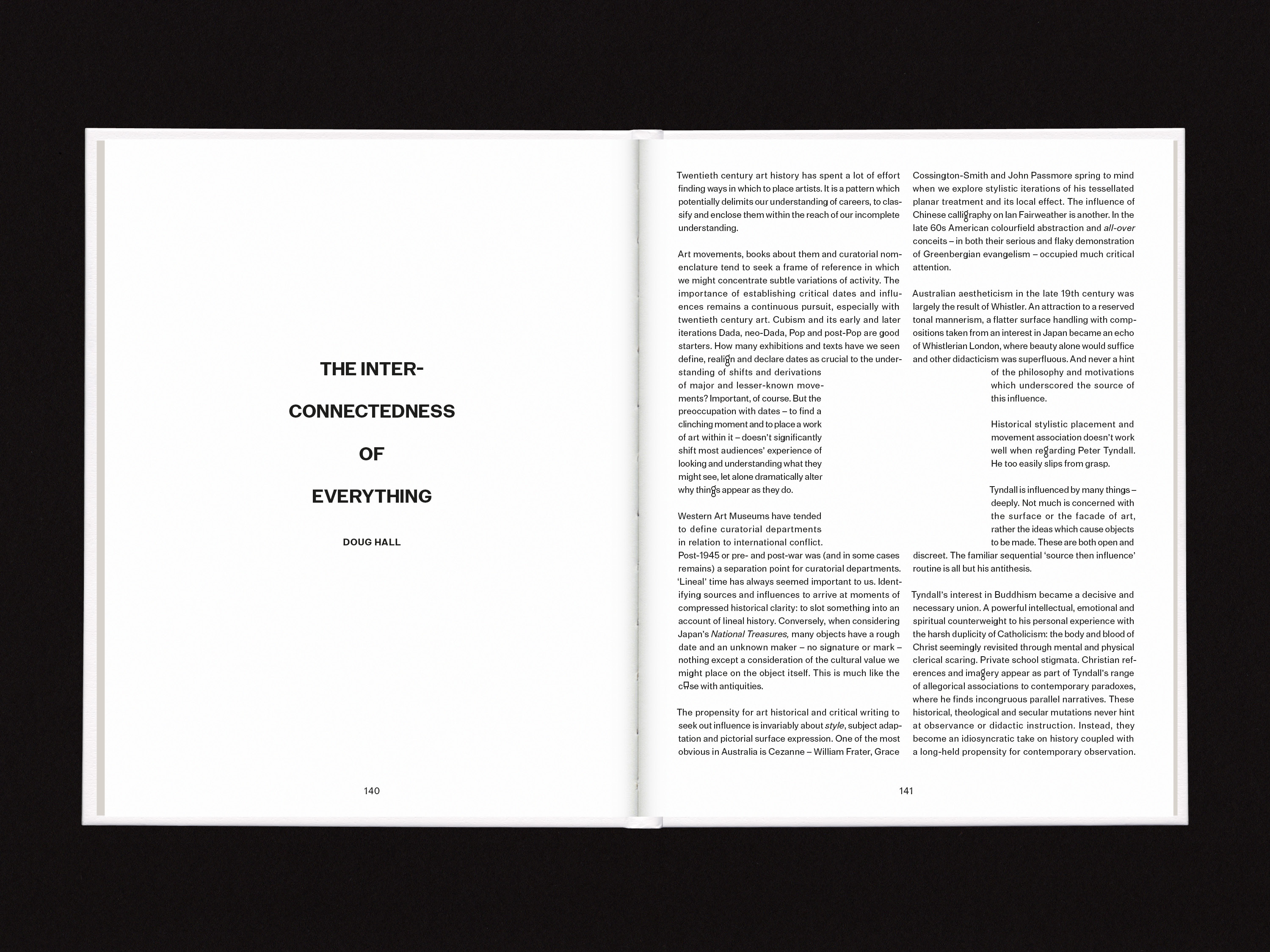 Publication design for ‘Peter Tyndall’, Buxton Contemporary, 2022. 