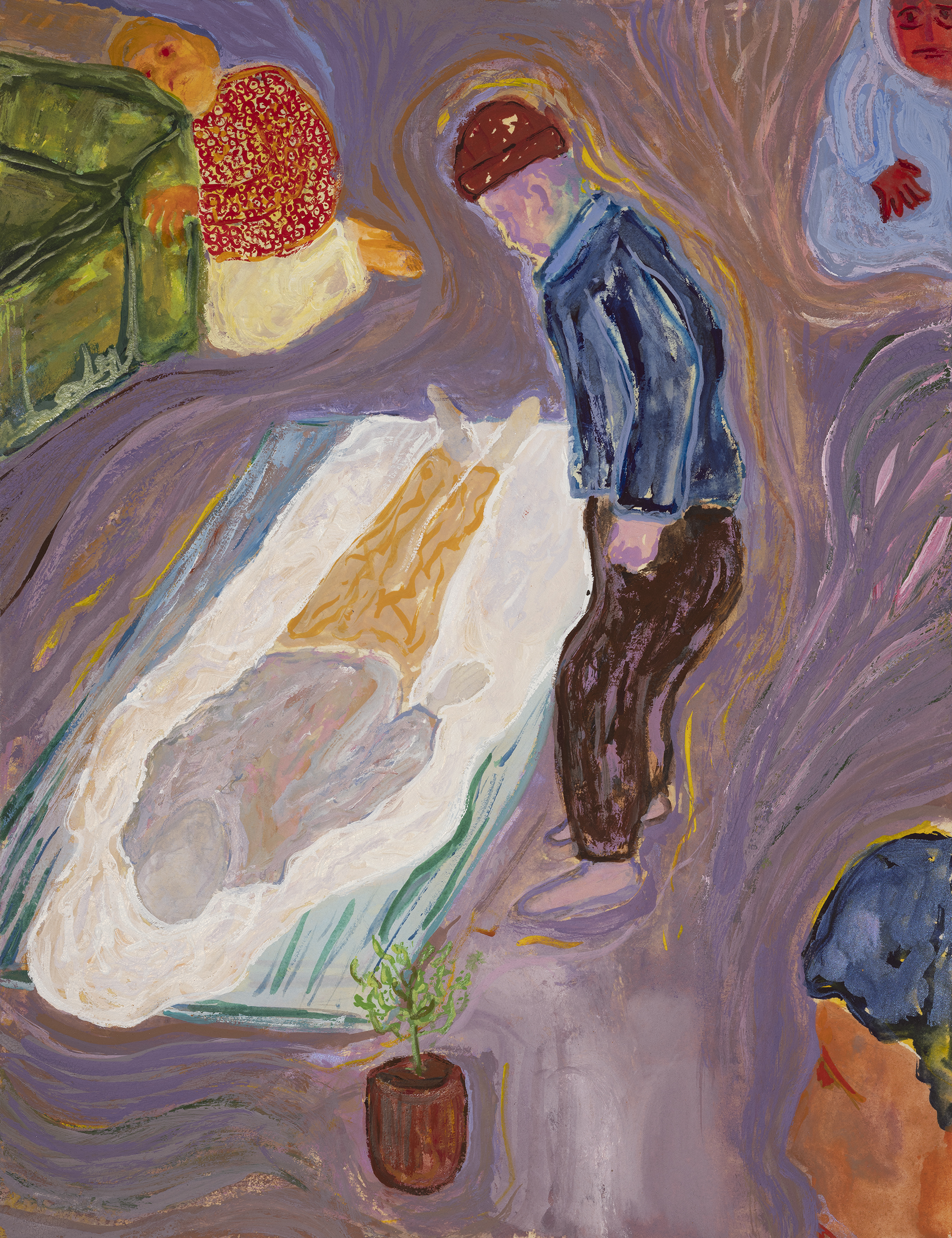 Father and son, Gouache on paper, 20x26 cm, 2025