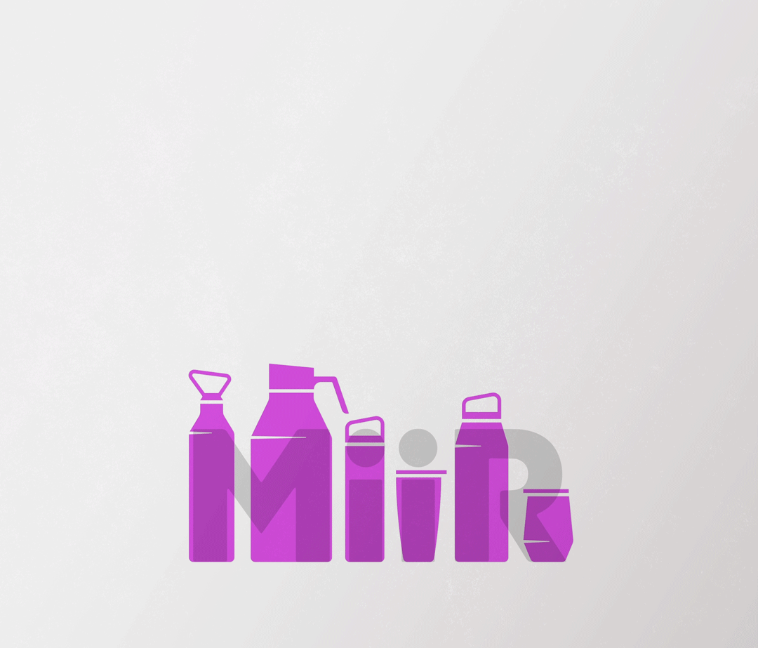By parenting the letters to the bottles I've achieved consistent direction of movement and equivalent easing.