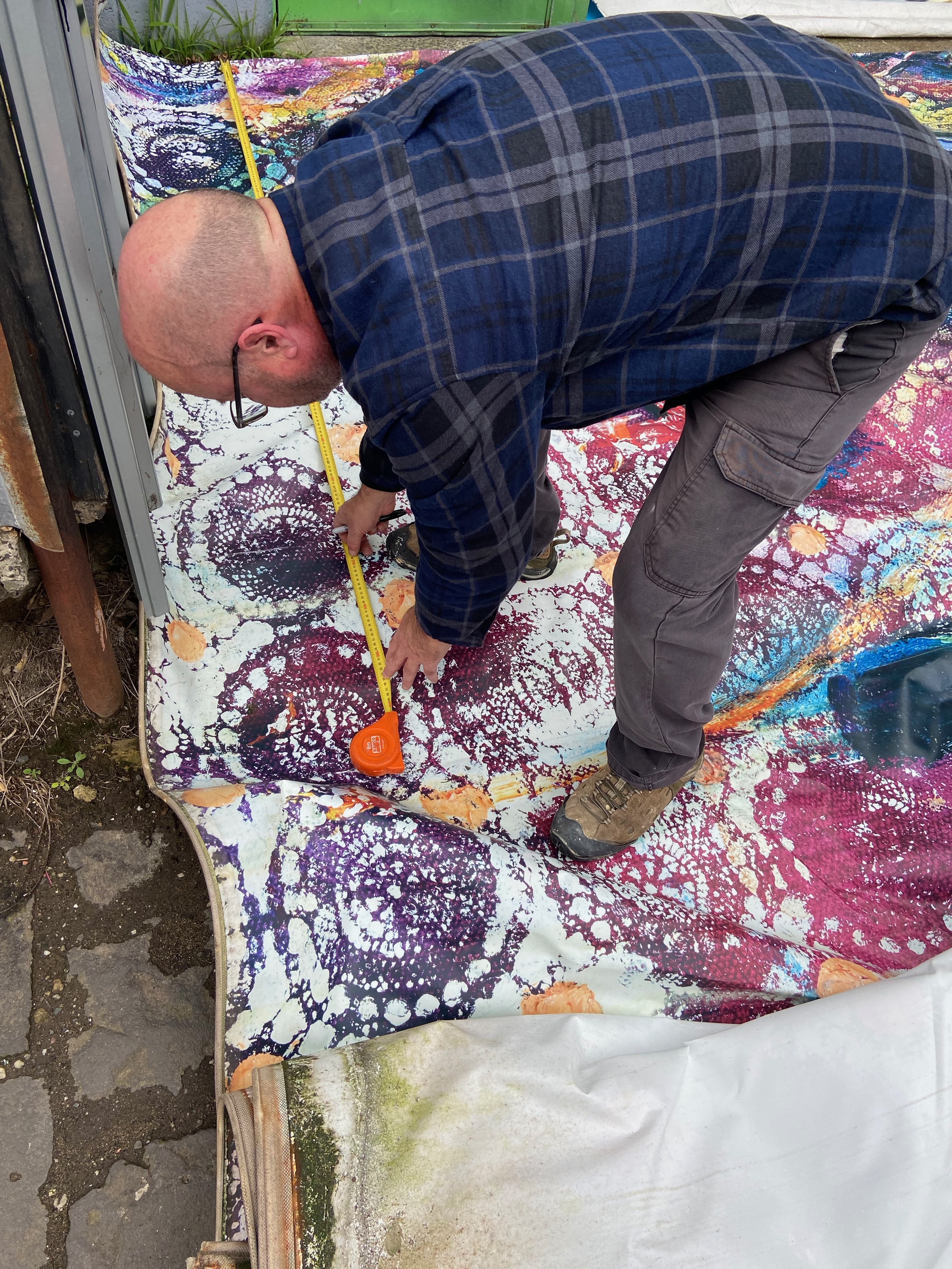 Cut into sections for ease of handling