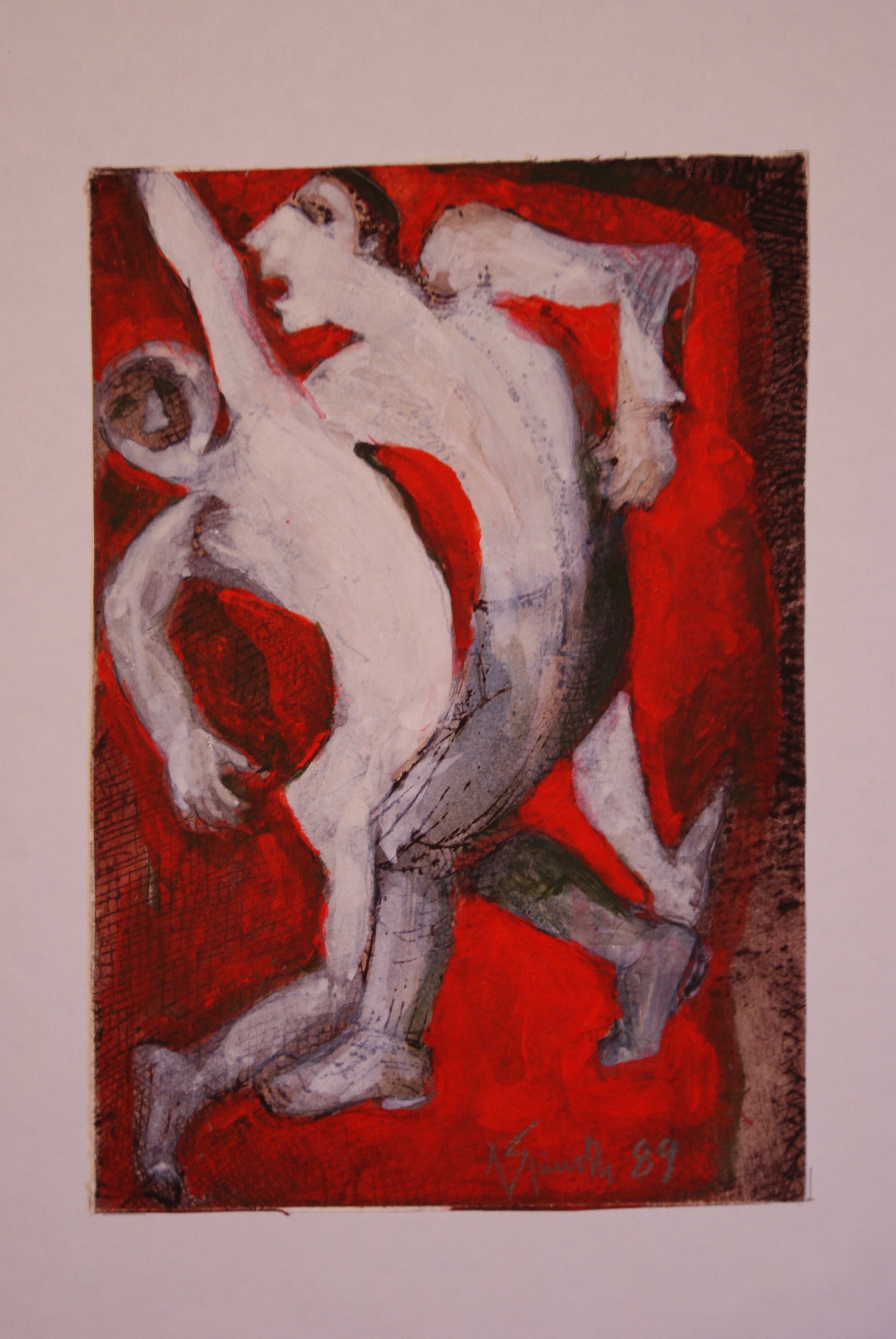 La Lambada, tecnica mista, 1989. Collezione Quadreria