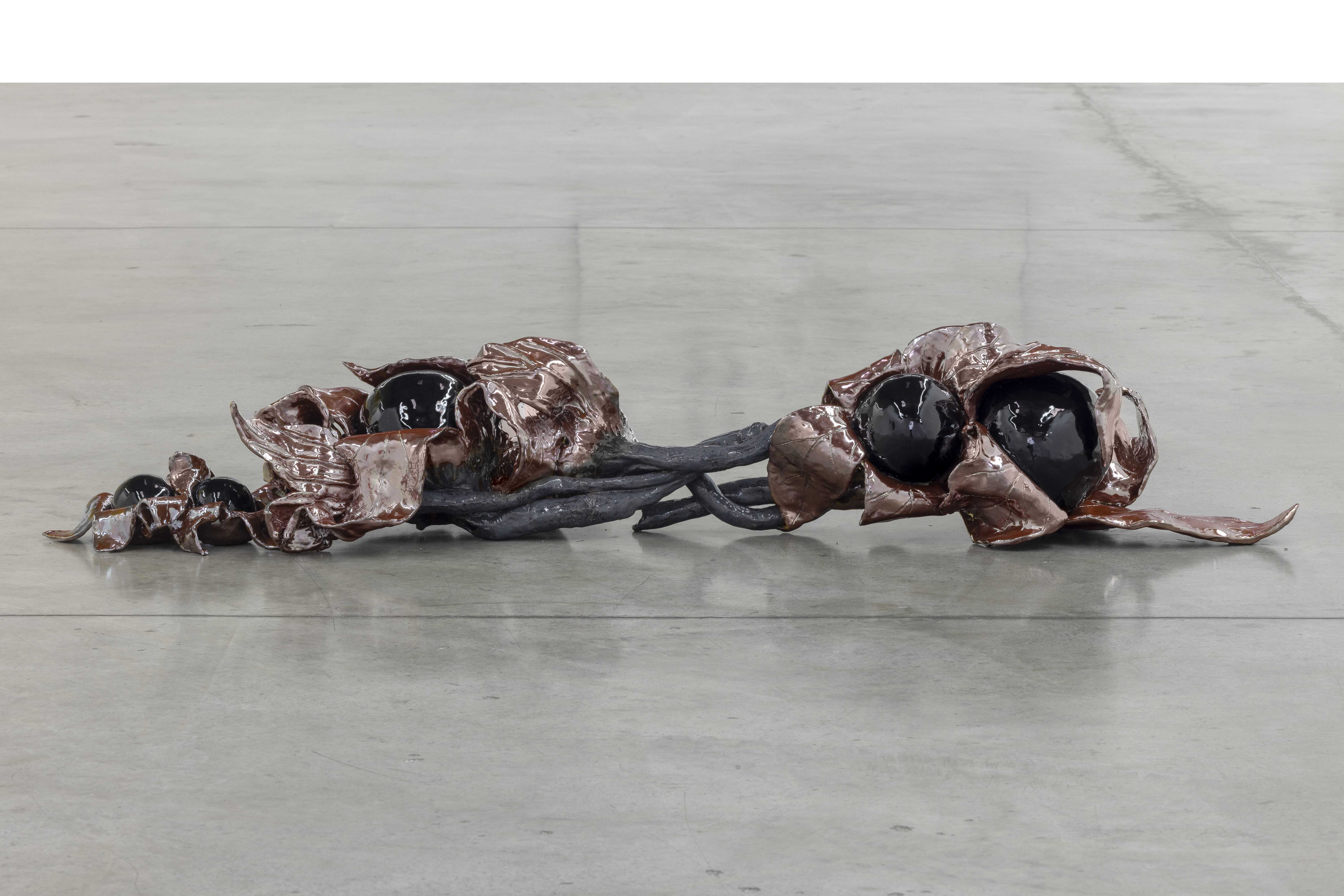 Nightshade 2, 2021, Glazed ceramic, 31 x 185 x 50 cm, Photo credit Anna Shtraus, Courtesy Carbon12 Gallery and Studio Monika Grabuschnigg