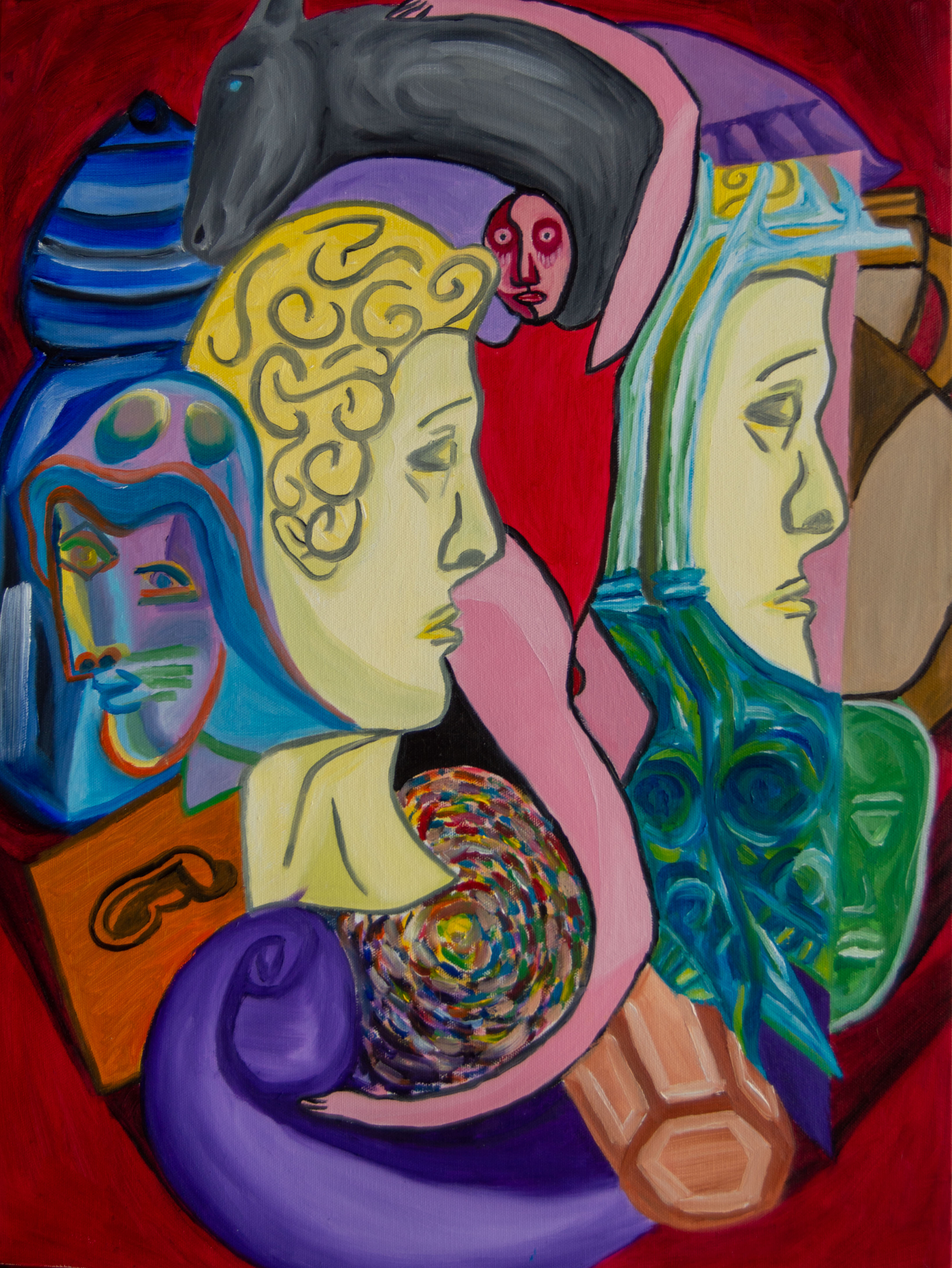 Lauren Jones, Macabre 2, 2020, 18x24 inches, ART-202: Intermediate Painting