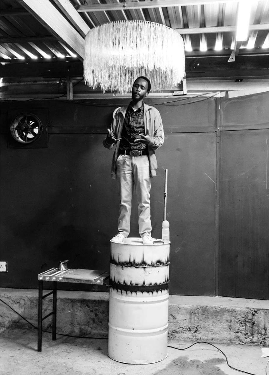 Stage set design, inspired by using reappropriated and adapted objects, a commonality in South African informal settlements