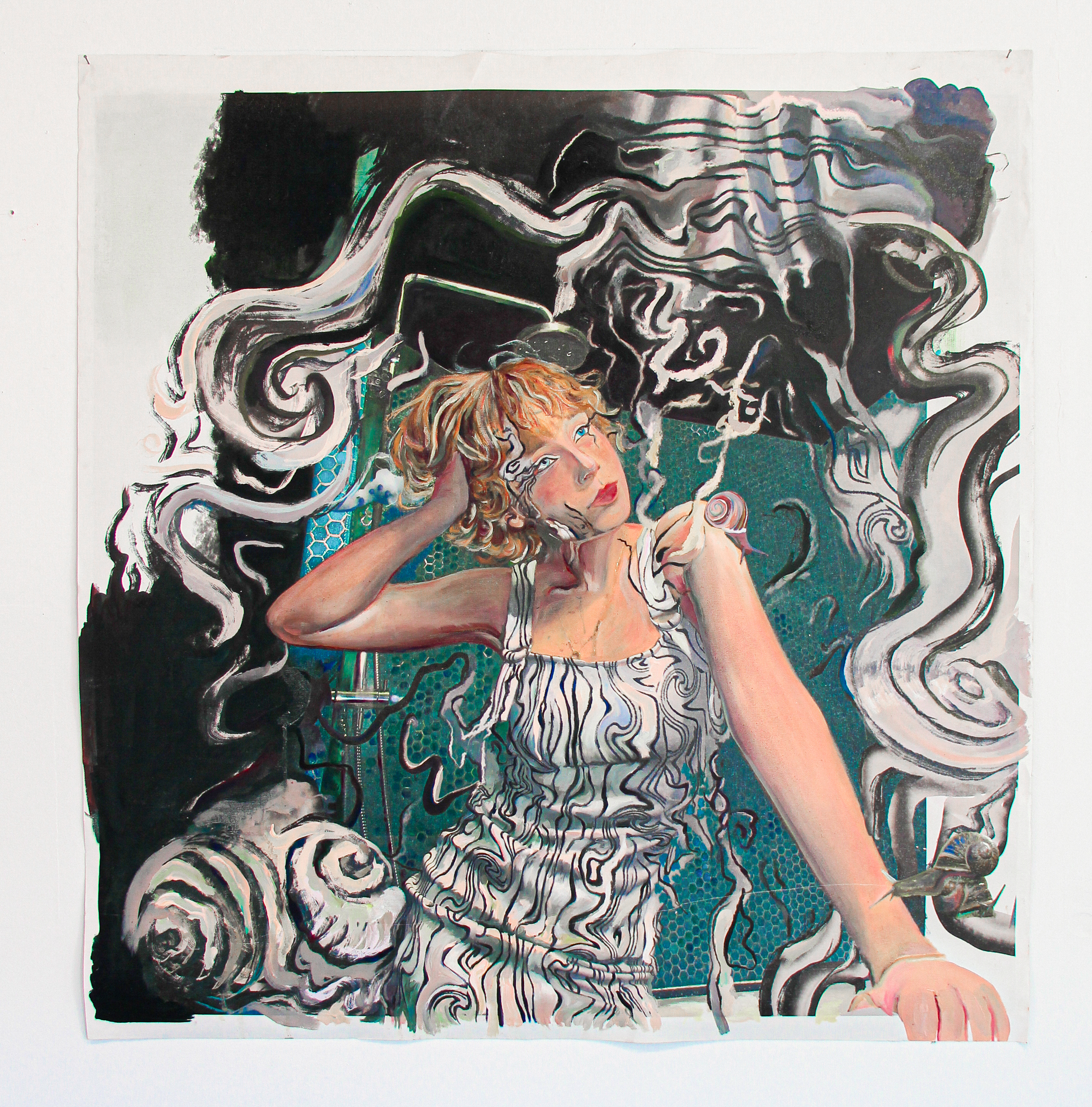 eSexycargot, peinture digitale et huile sur toile, 100 cm x 100 cm