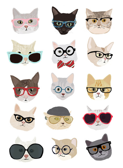 Cats in Glasses