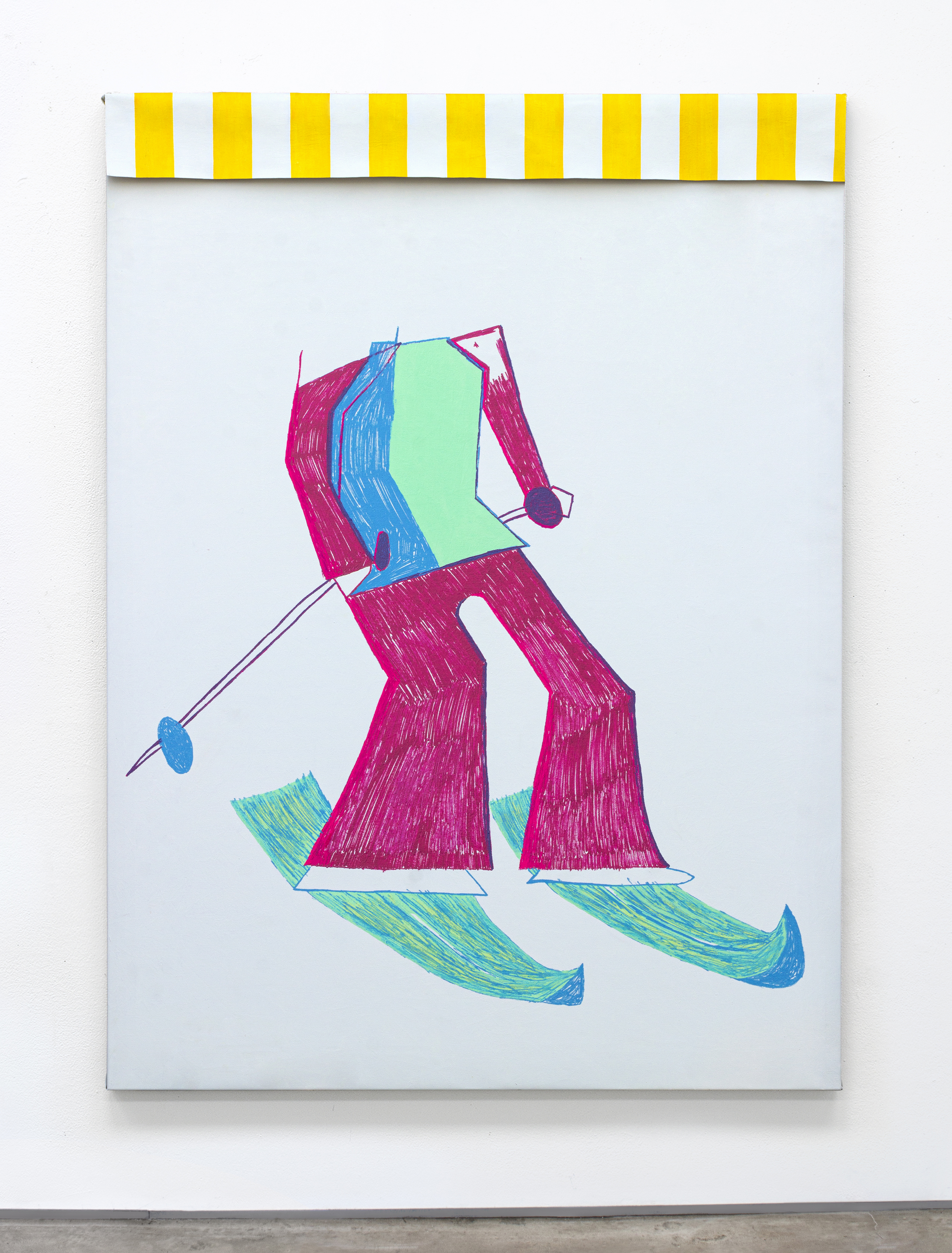Se cá nevasse fazia-se cá ski 2021Enamel on canvas210 x 152 cm1/2