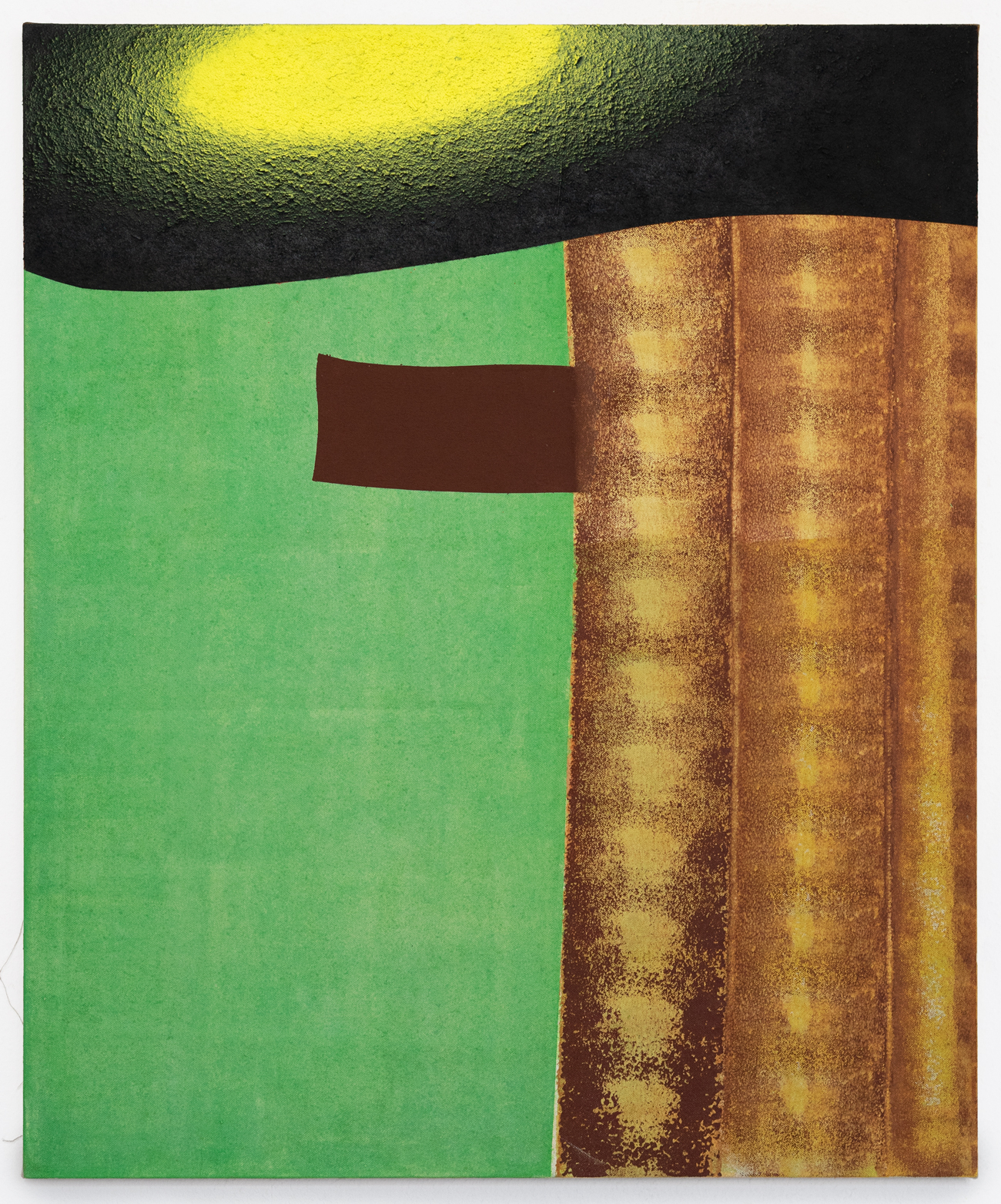 Having a Good Day, 2023 Acrylic, sawdust, and sand on linen 110 x 90 cm