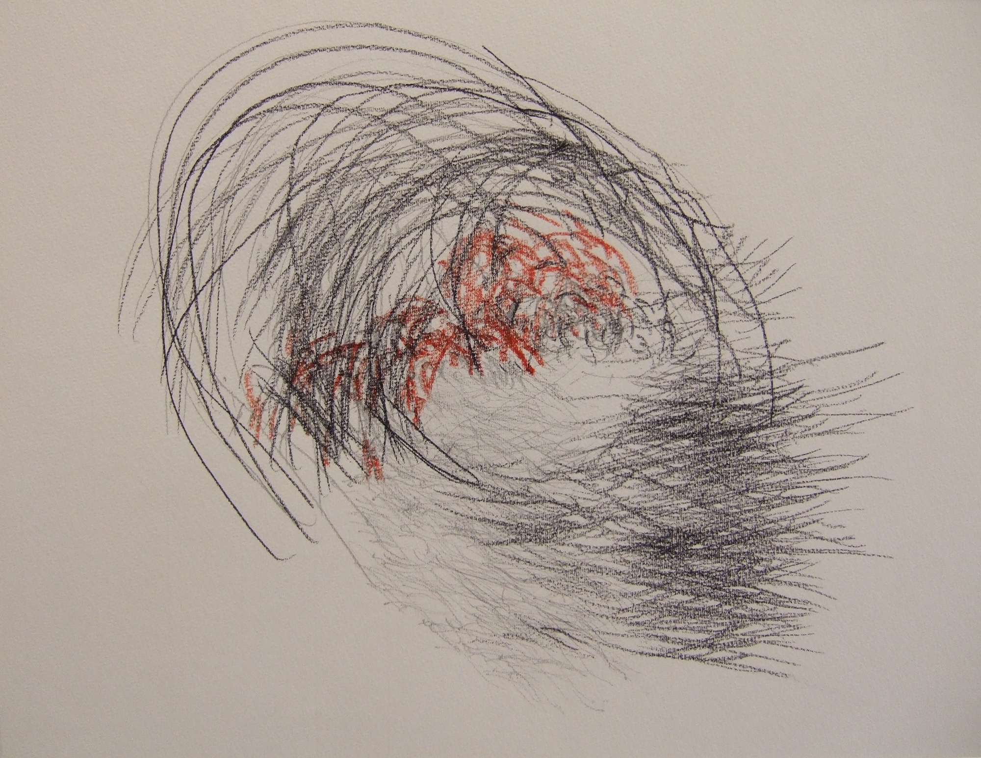 Alice in Wonderland III, 2006, Bleistift und Kreide auf Papier, 60 x 70 cm