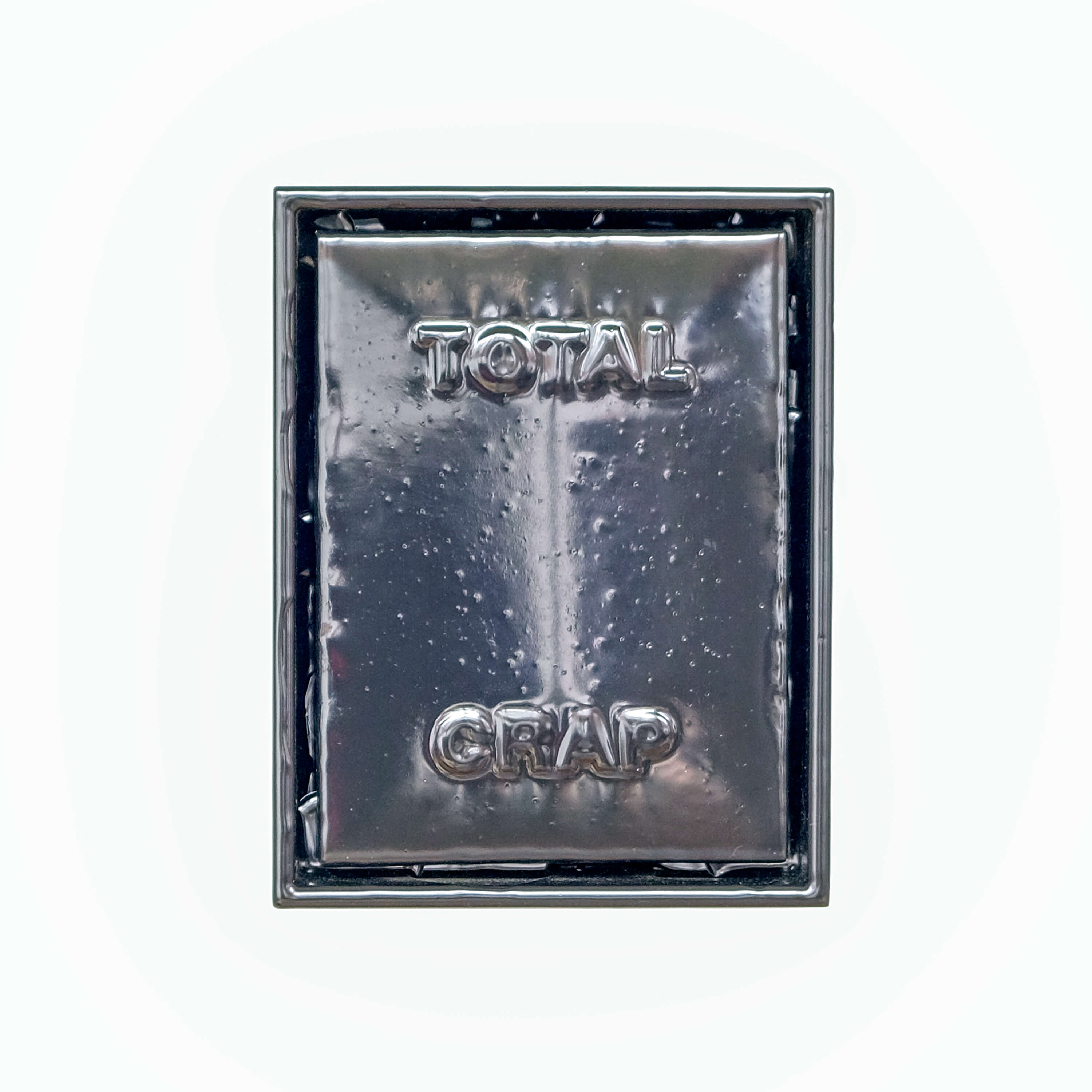 Total Crap, 2021, Flex Seal&trade; and PLA on wood, 8 x 10 in