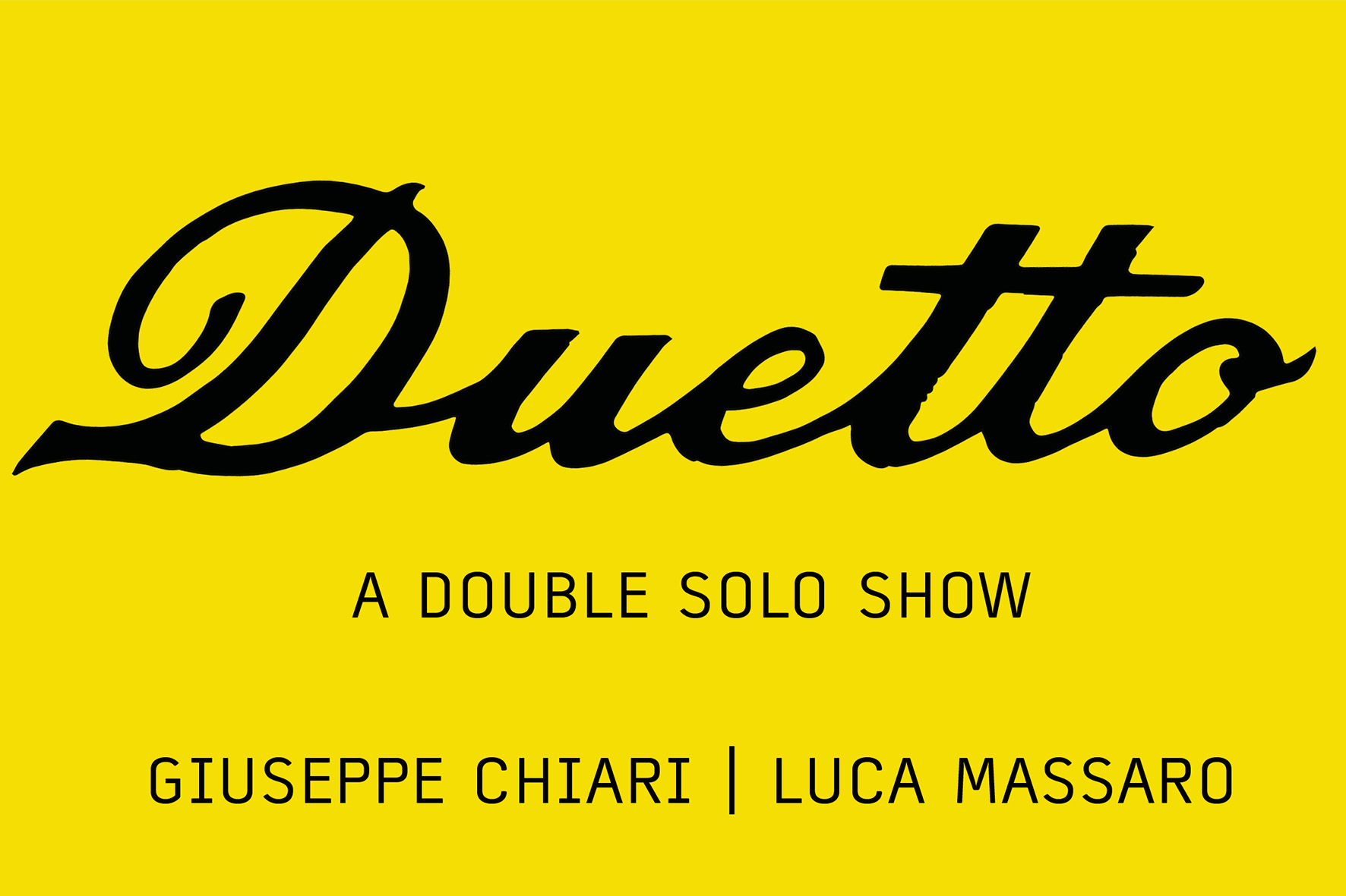 Duetto - Doppia mostra personale di Giuseppe Chiari e Luca Massaro dal 31 Gennaio al 24 Marzo 2023