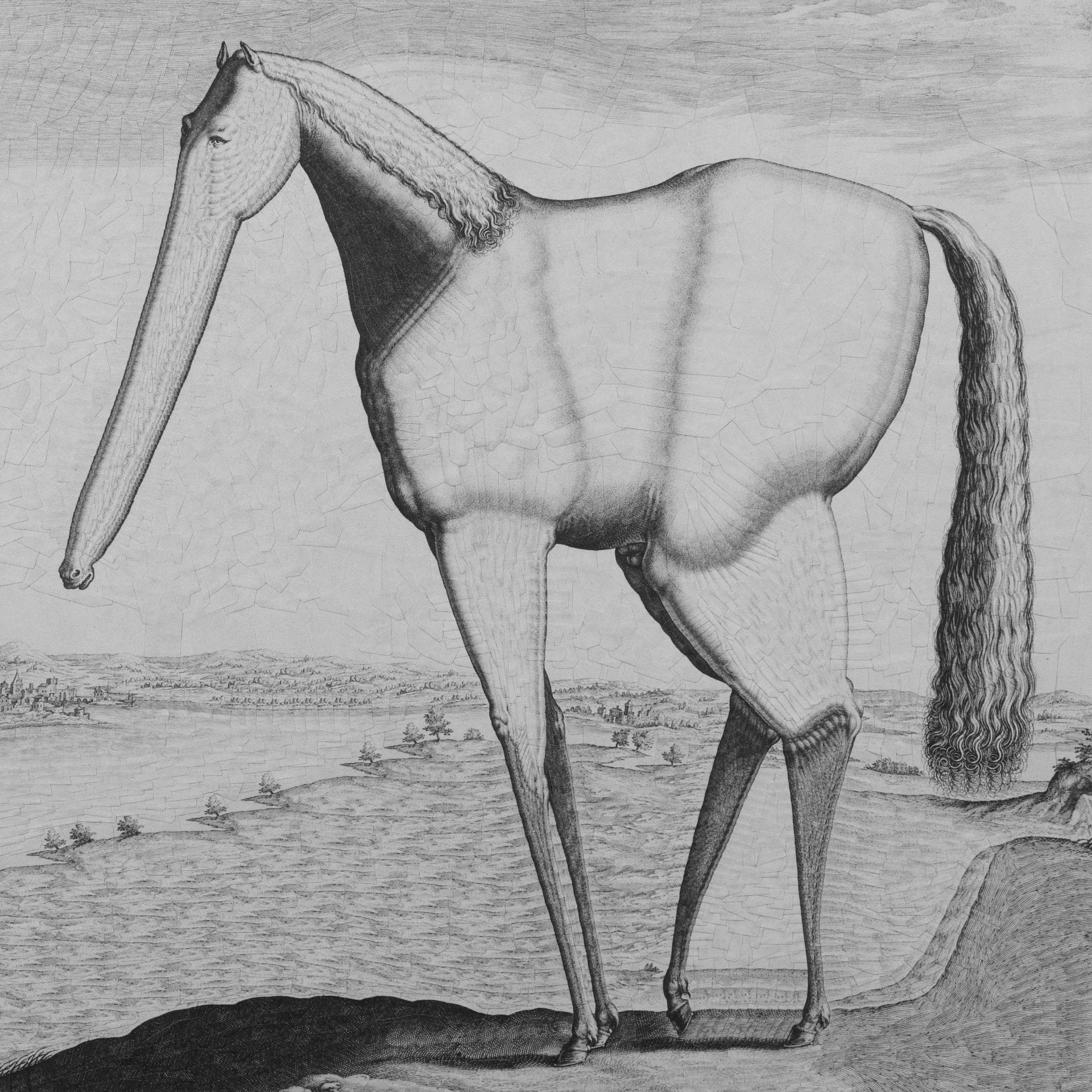 After Stradanus with Gallery Ergo, 2024, 11.8 x 11.8 inches