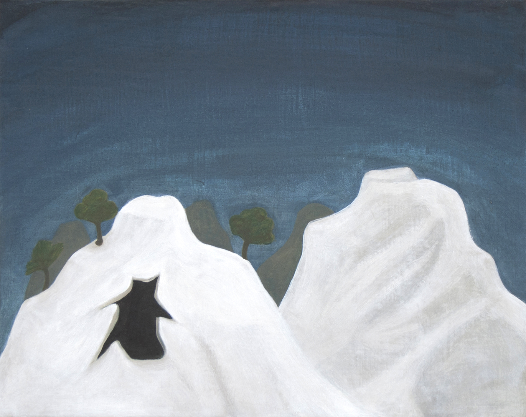 Maddalena's Cave (Extended), 60x48cm, oil and pigment on gesso