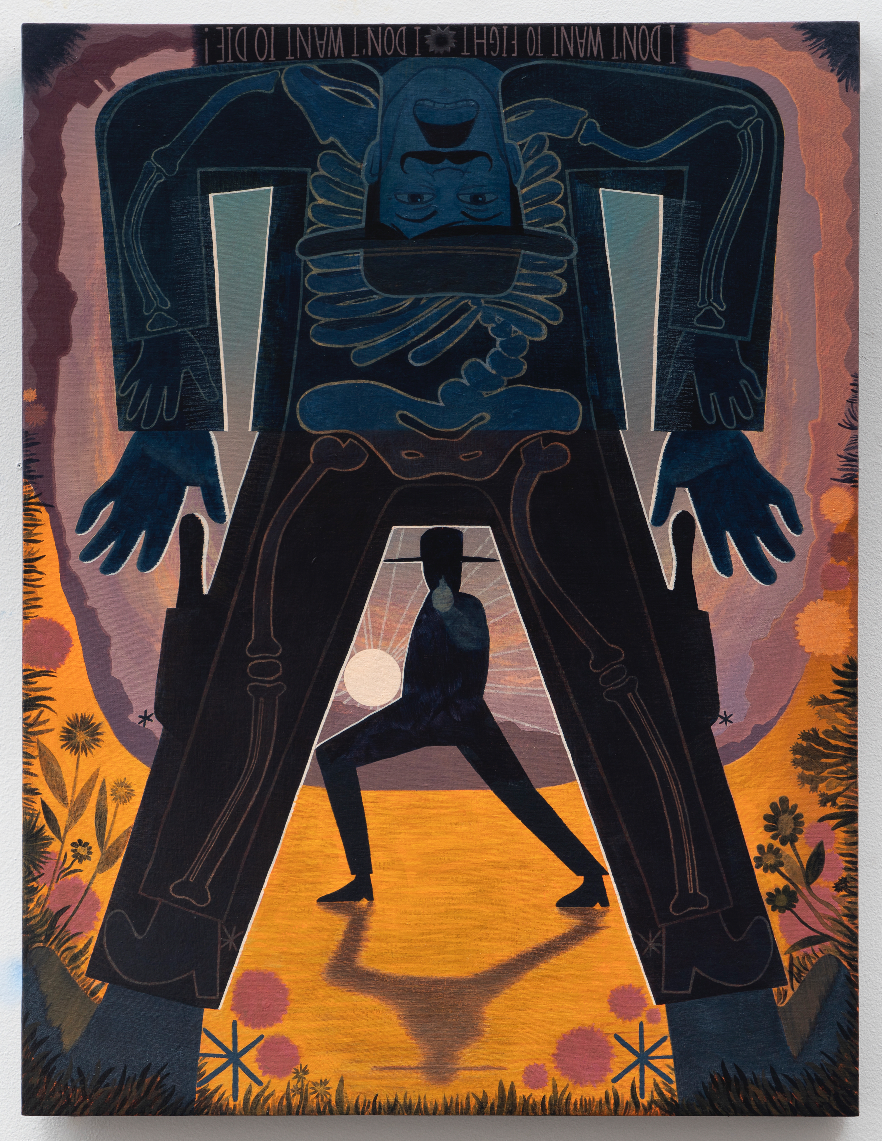 The Coward, 30" x 23", acrylic on canvas wrapped panel, 2021