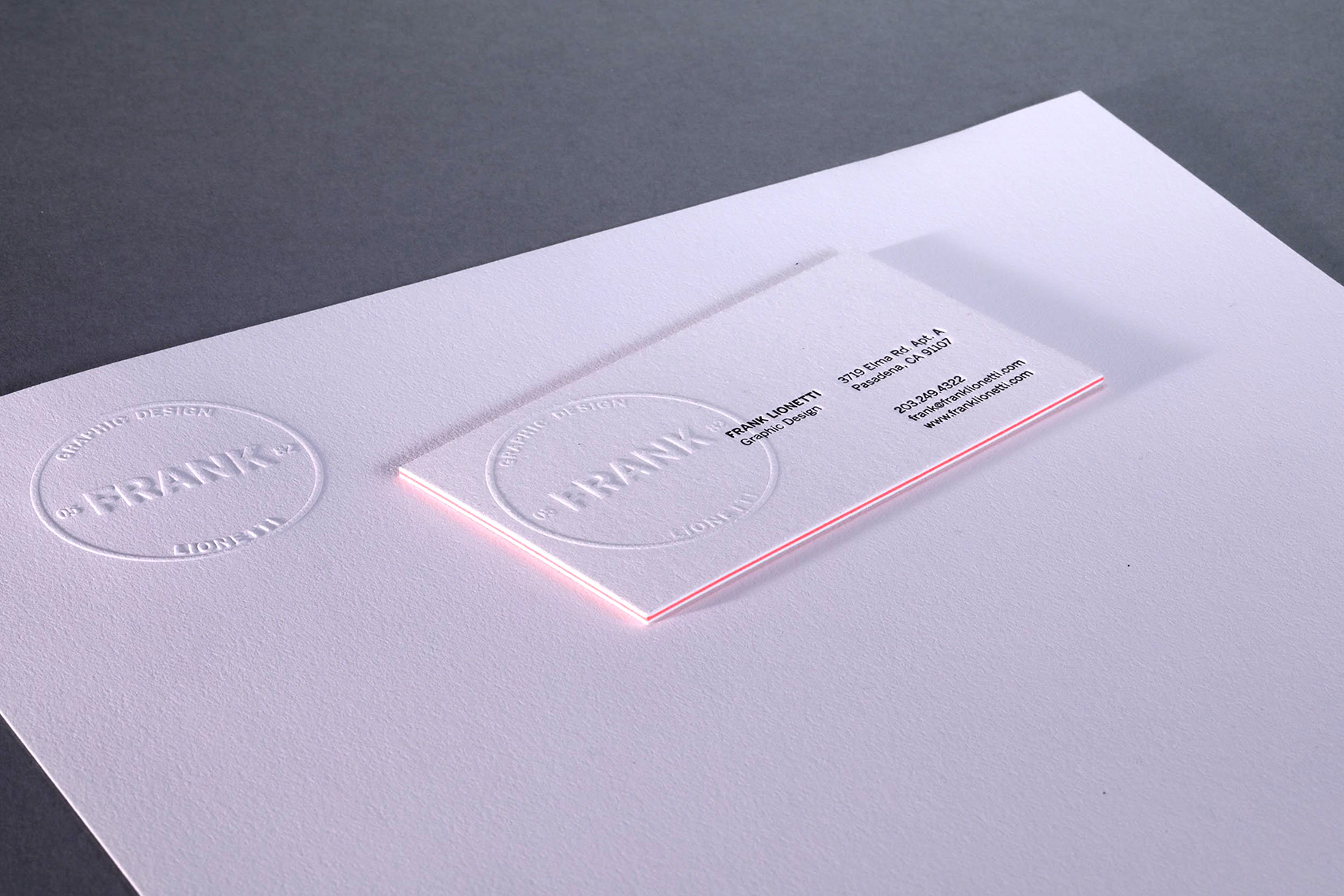 EMBOSSING & LETTERPRESSFrank Lionetti stationery set