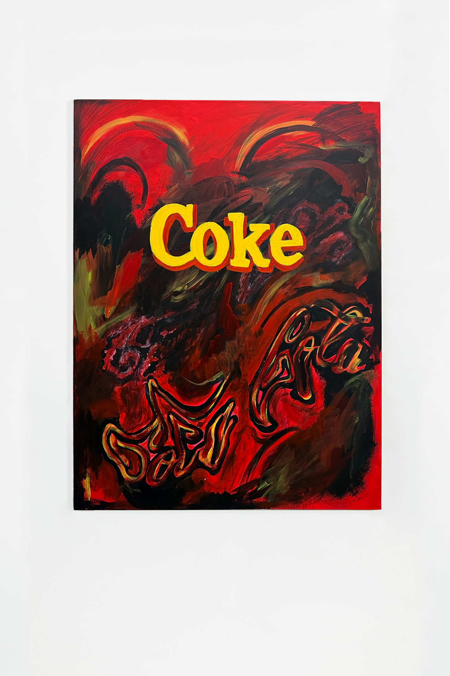 Untitled (Dreamy Coke), 2021, Acrylic on canvas, 40 x 30 in.
