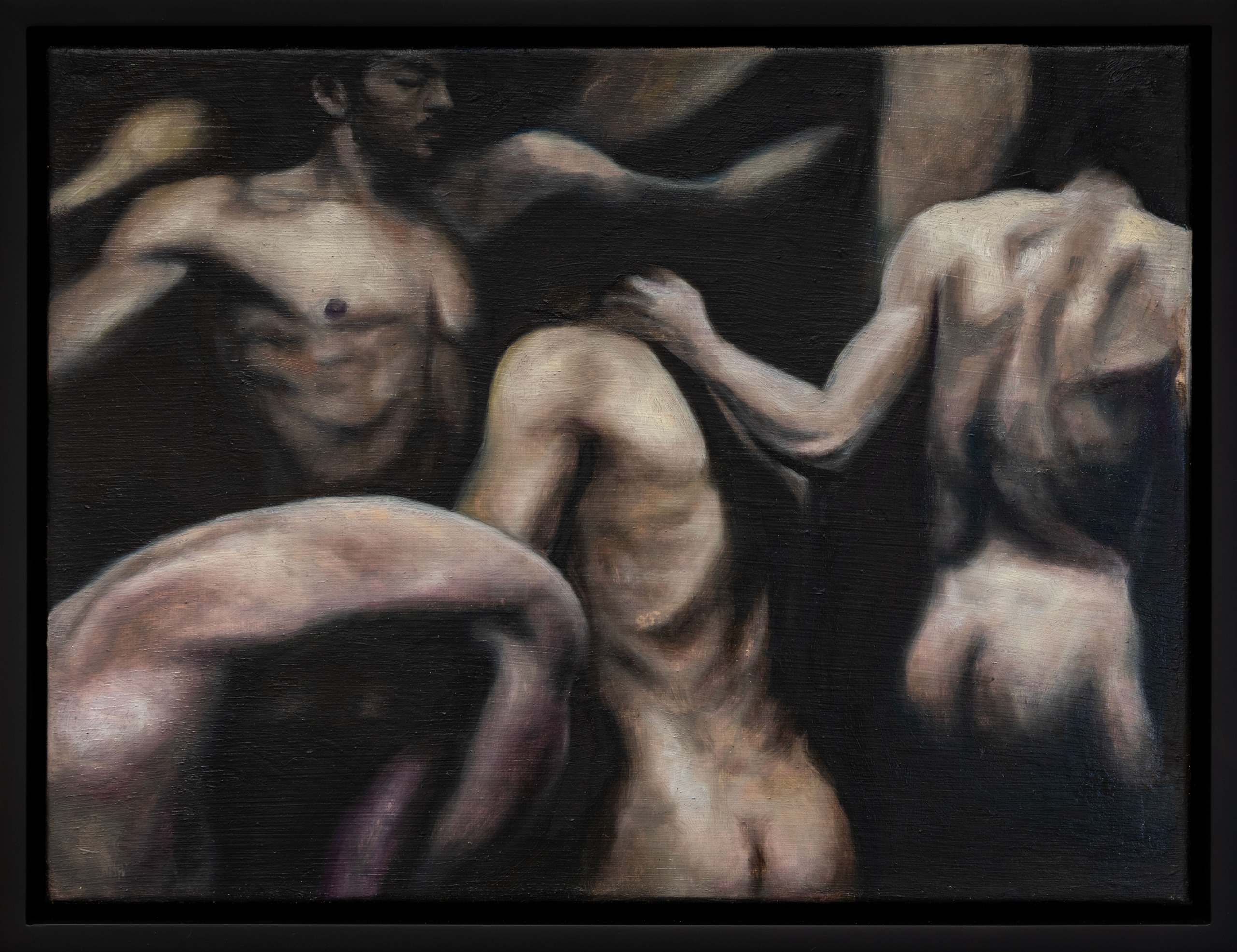 La luz no entra aquí. Óleo sobre lienzo. 30 x 40 cm. 2025.