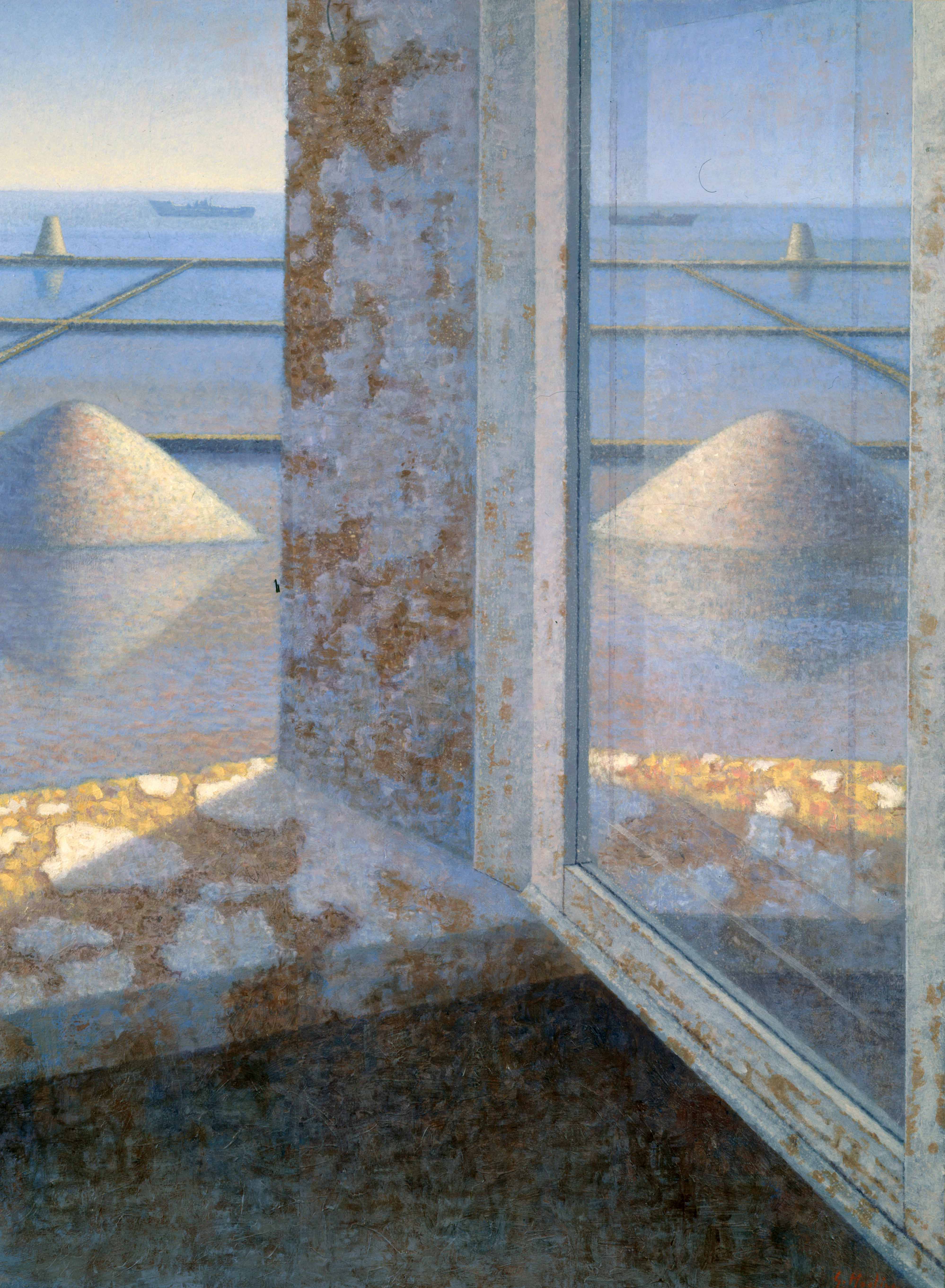 Doppia salina, 1997-98, olio su tavola, cm 80 x 60