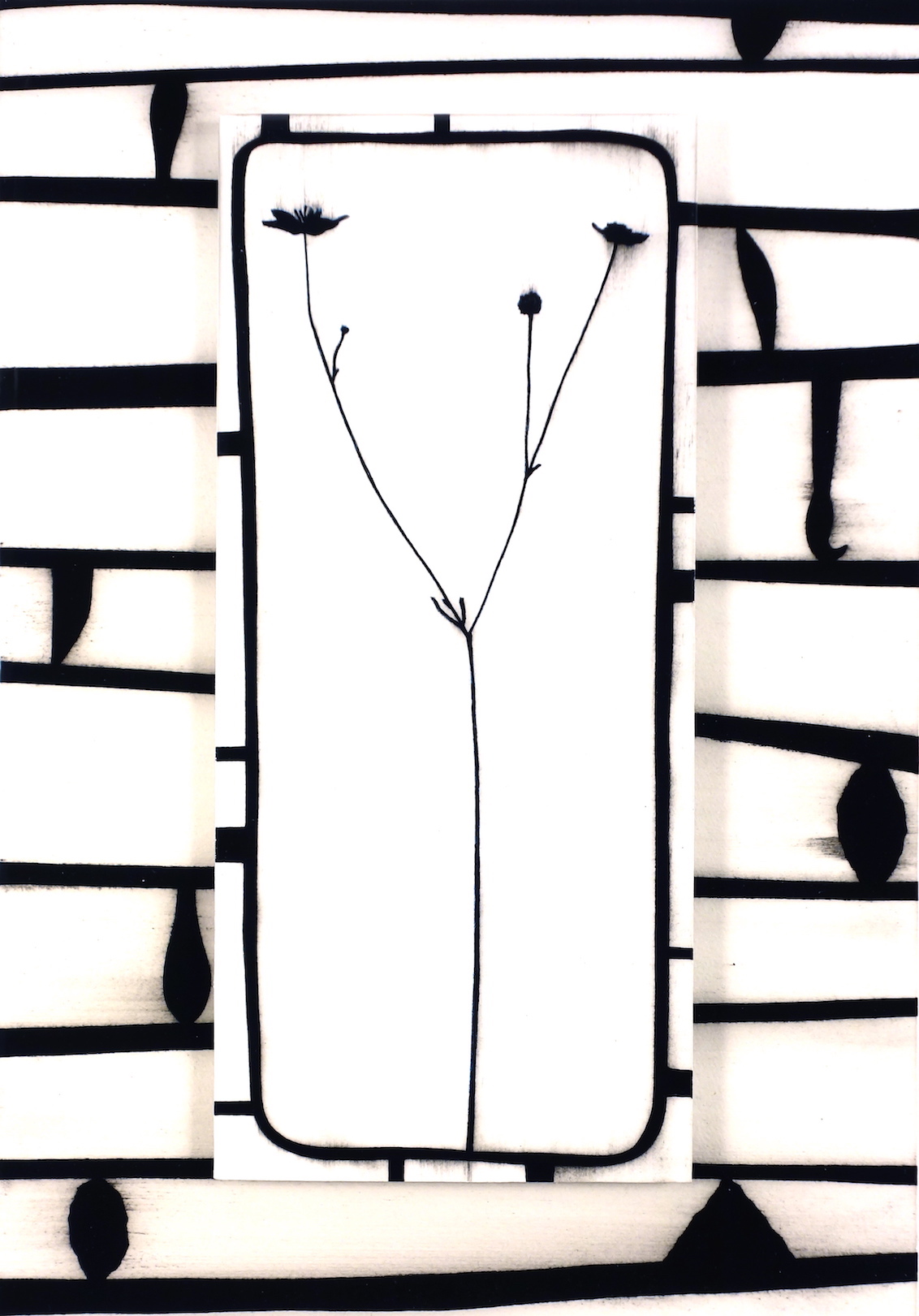 Untitled 2016, acrylic and epoxy resin on paper/aluminium, 36 x 25 cm, private collection