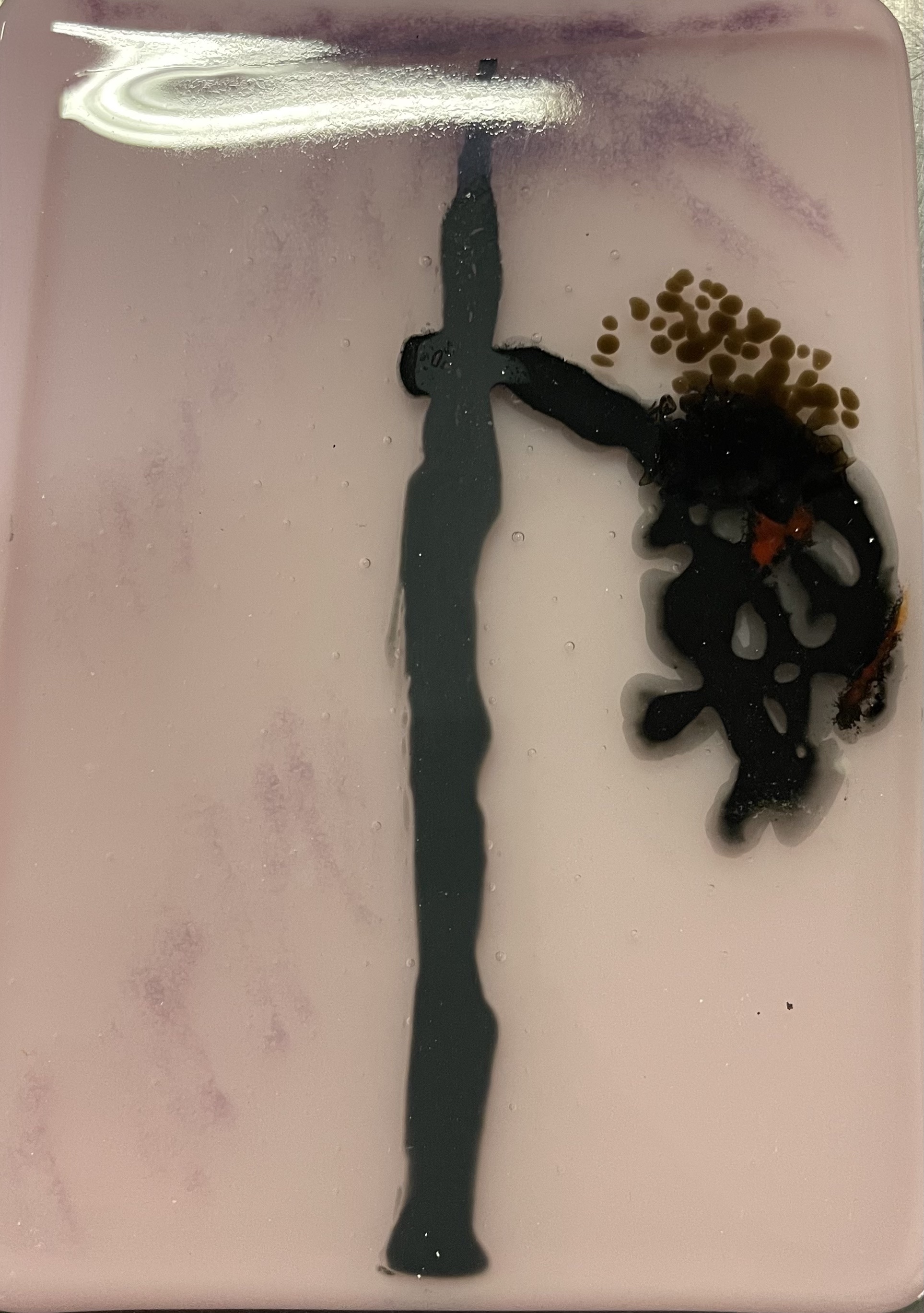 Shy Stripper, Glass Panel, 2022