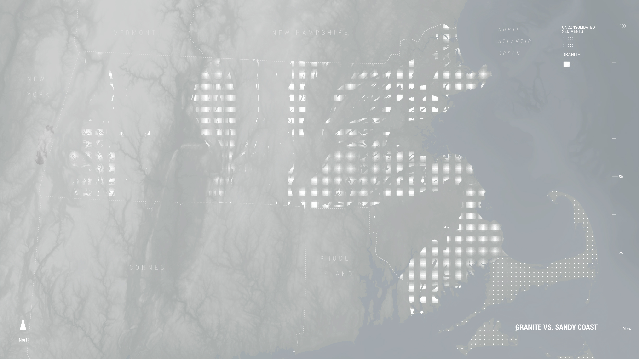 Fig. 4. Massachusetts granite vs. sandy coast