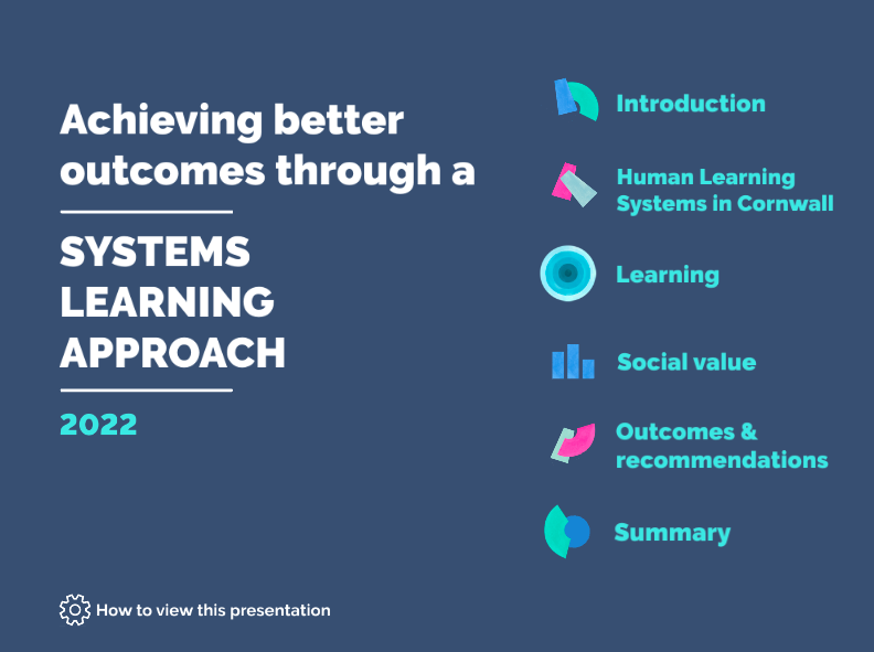 Creation of visual research methods, lead on writing and creating interactive research report  investigating how a systems learning approach impacted the effect of Covid emergency funds. For Just Ideas.