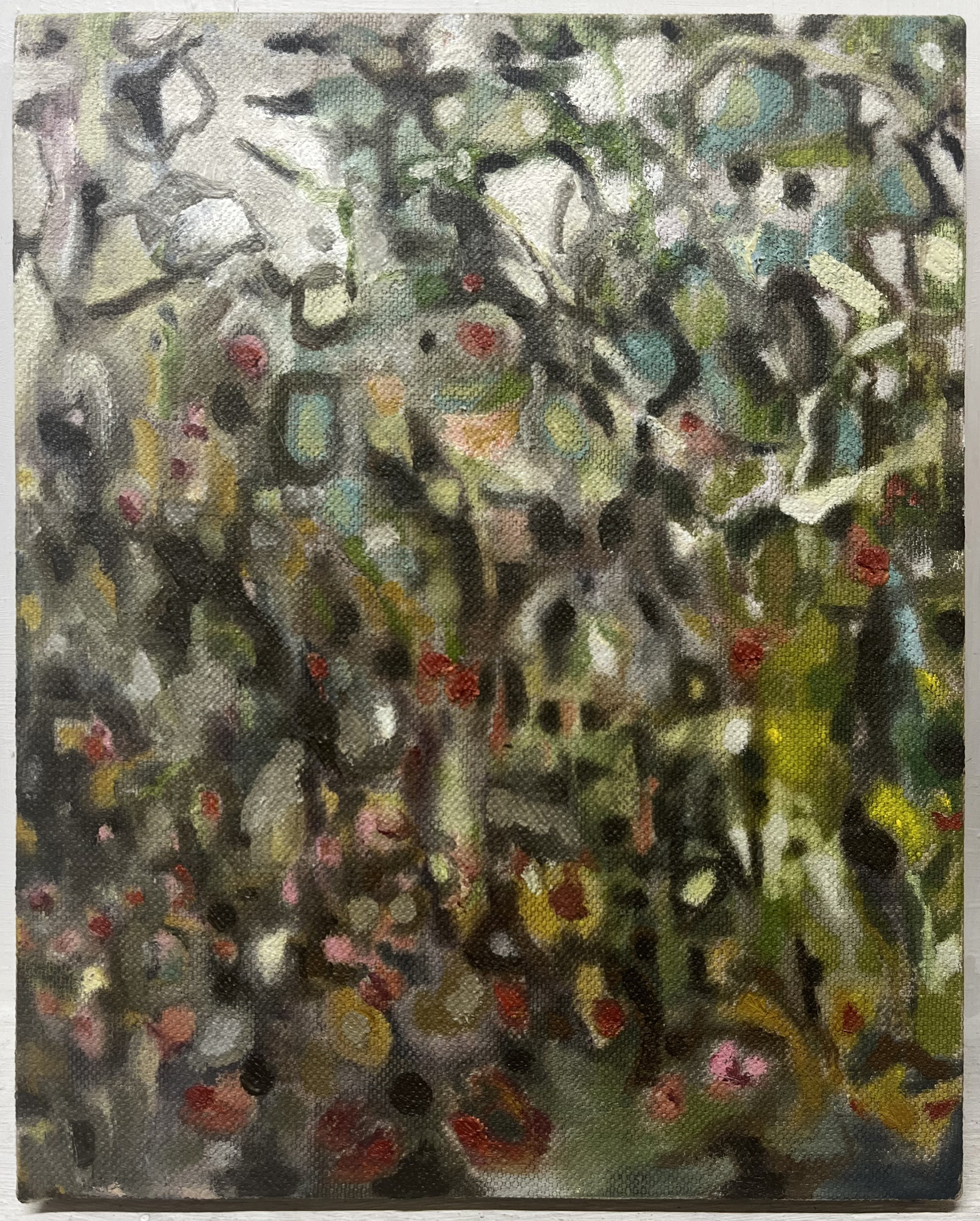 apple trees in gray wind | 10 x 8 inches | oil on linen on panel