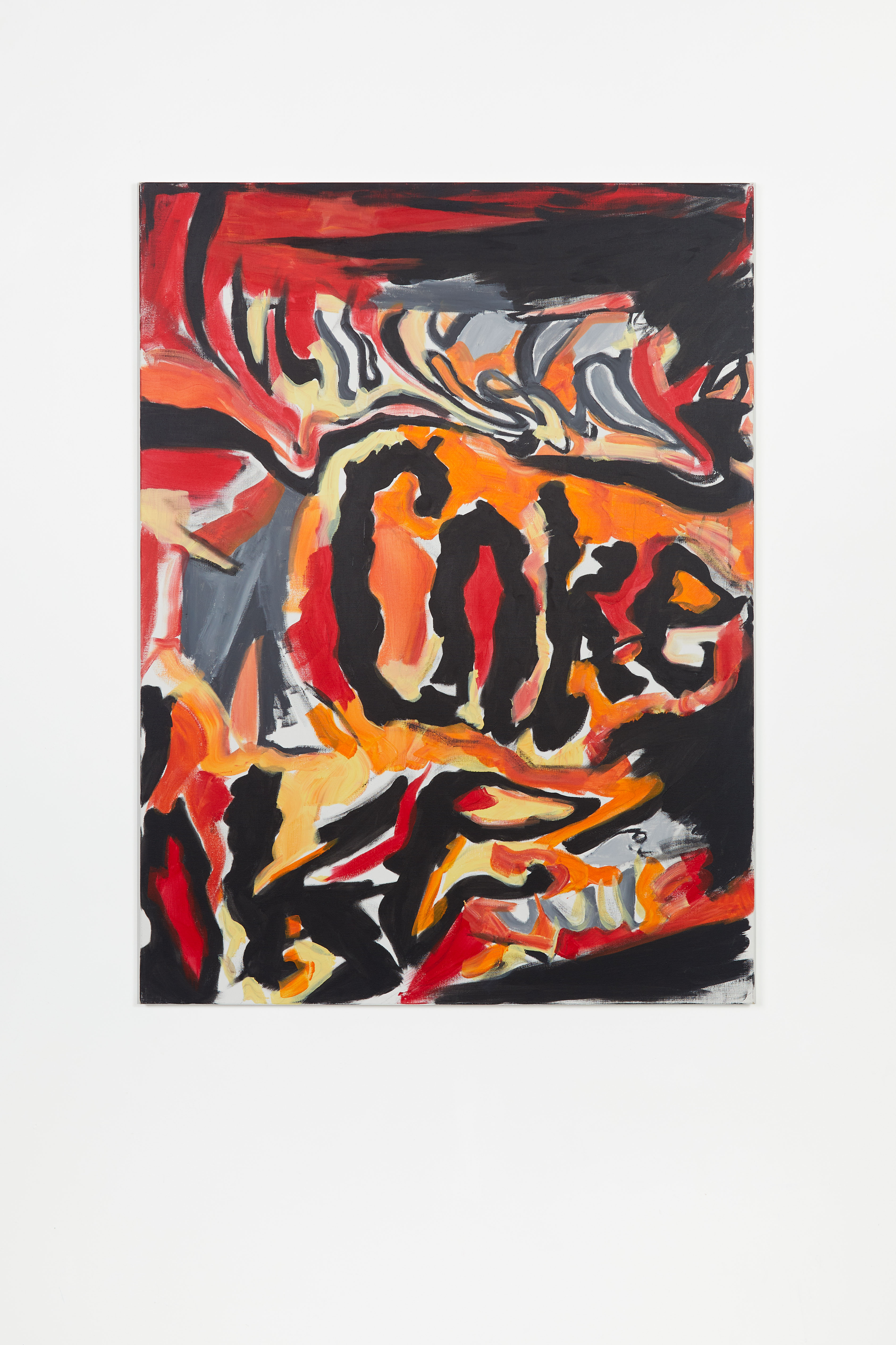 Untitled (Coca Cola #3), 2019, Acrylic on canvas, 40 x 30 in.