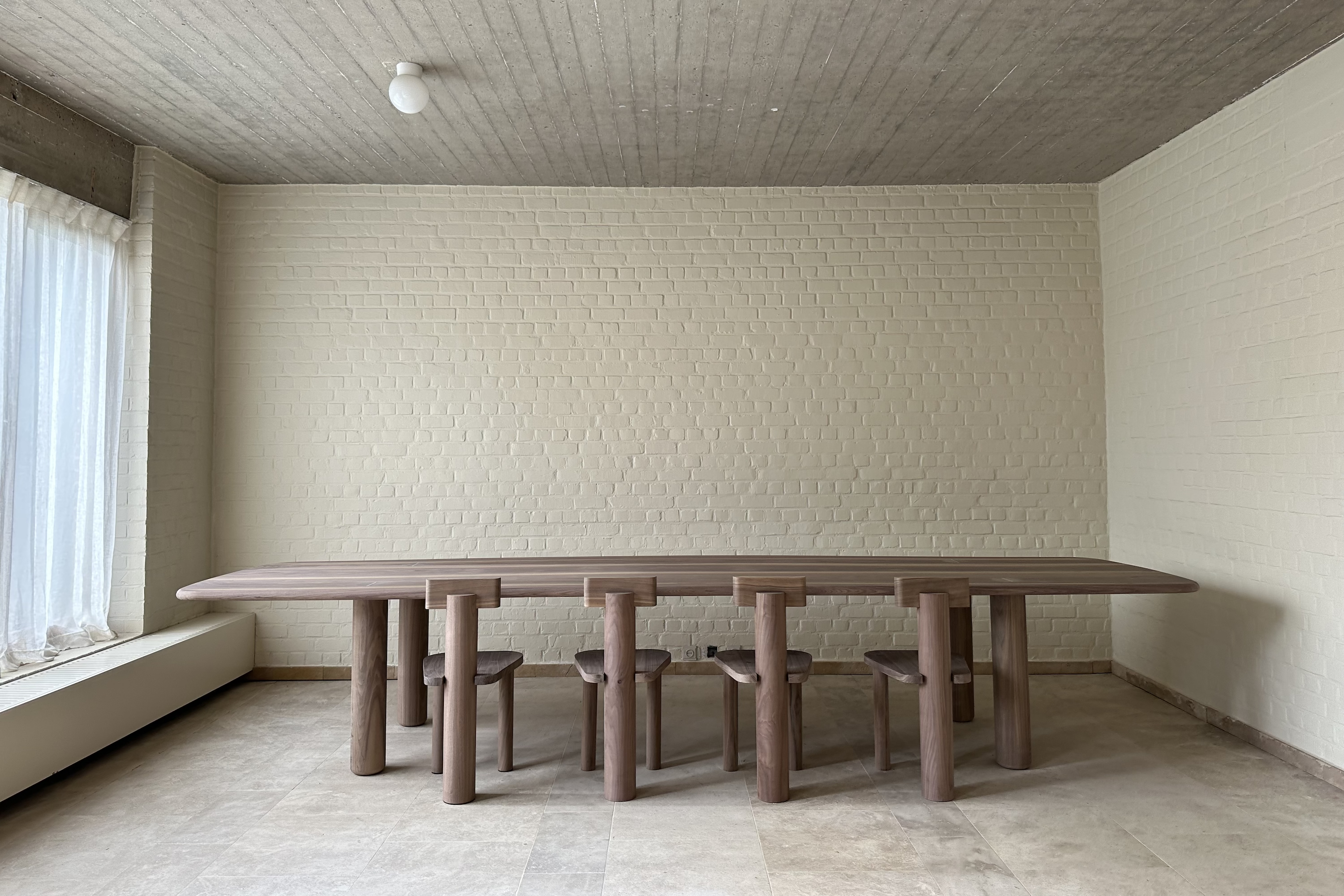 TB09 solid wood table + CH04 dining chairs