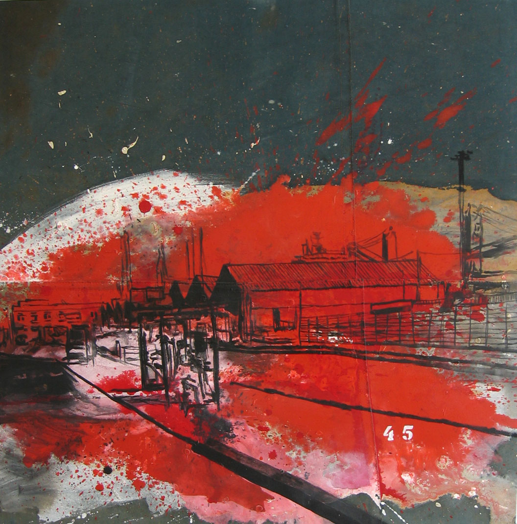 "Quarenta e Cinco" 2005 Mixed Media on Canvas 100x100 cm