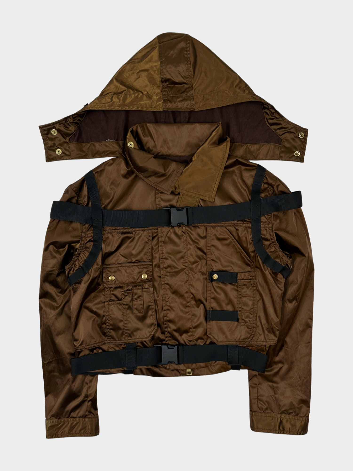 JEAN PAUL GAULTIER Brown Parachute Bomber Jacket - ARCHIVED