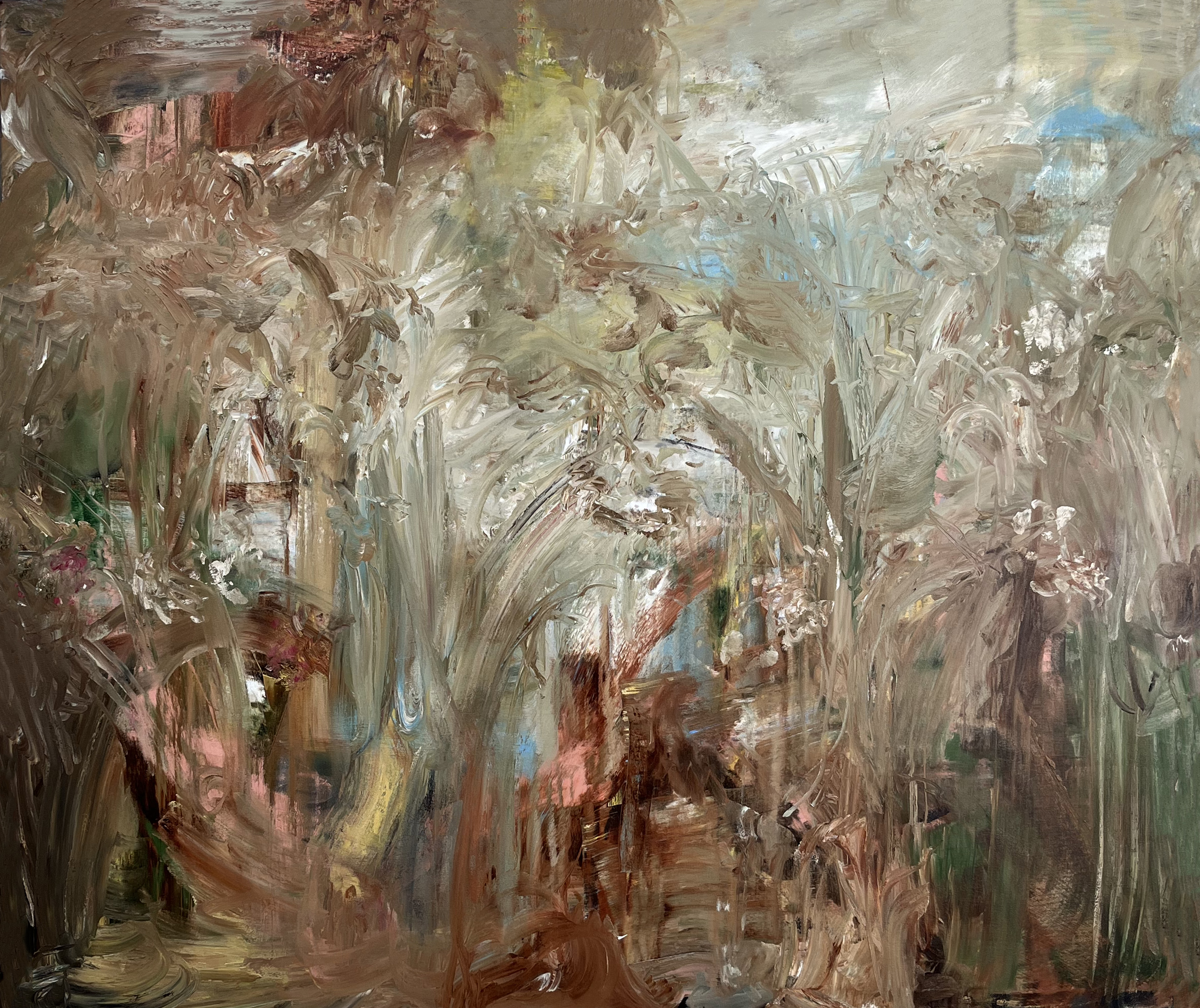 02. The Golden Age [Sunrise] 2/3 Triptych, 2024 oil on canvas [ 70x 60’ inches ]