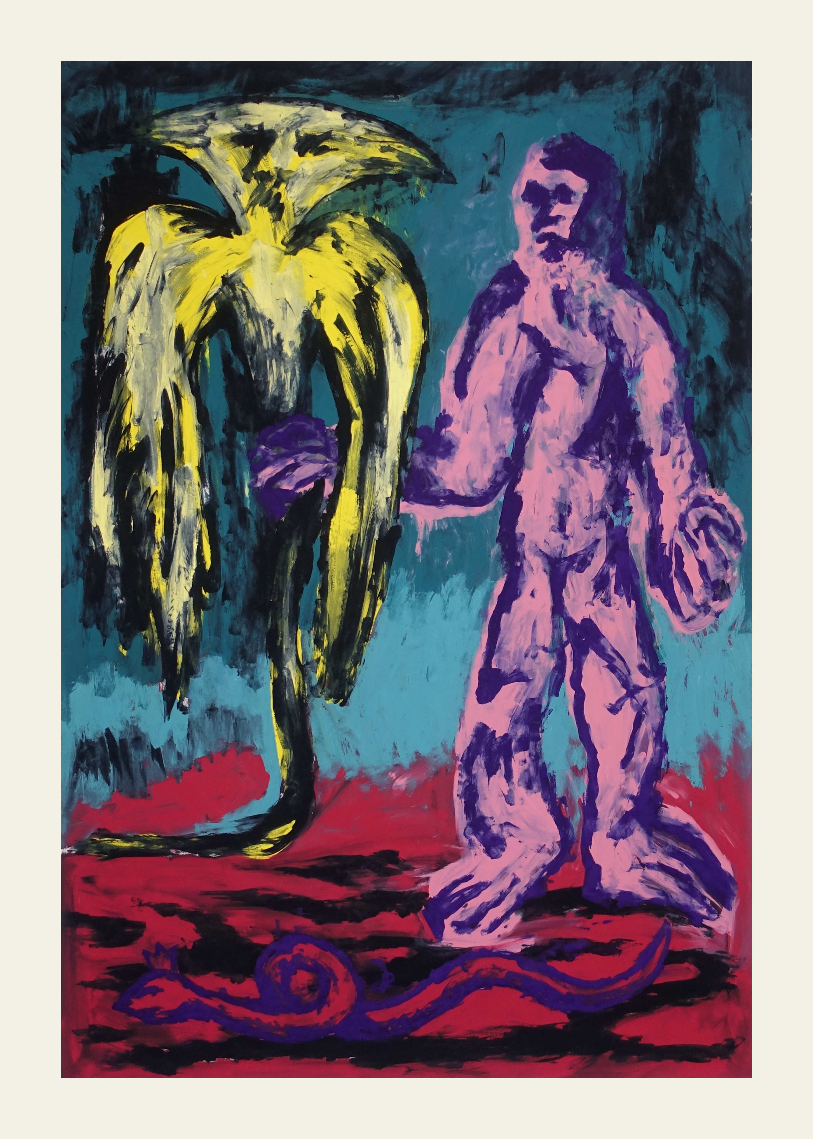 The Material of the Philosopher Stoneserigraphic monotype on paper, 140x100cm, 2024