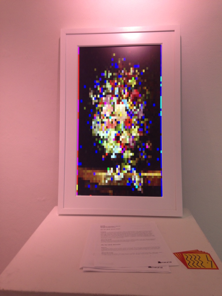 Algorithmic computer on display on the Meural digital canvas, 19.2"x29.5". 2016